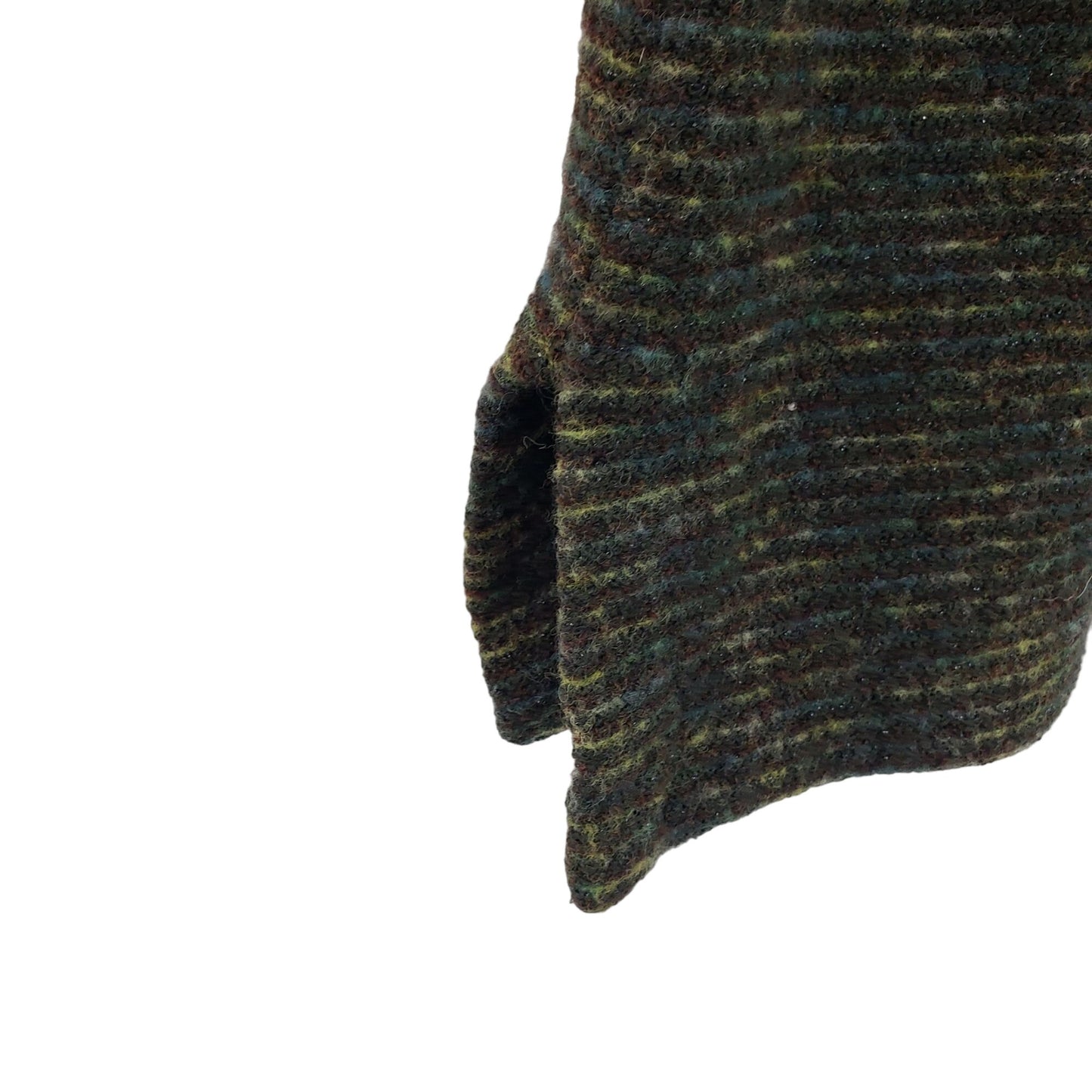 St. John Griffith Gray Wool Metallic Mock Neck Sweater Size Small