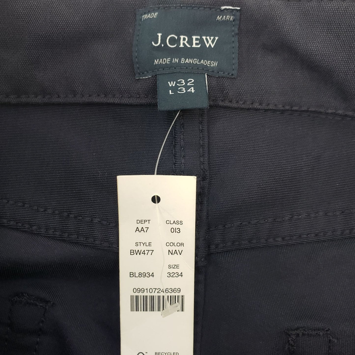 NWT J. Crew 770 5 Pocket Canvas Straight Leg Pants Size 32x34