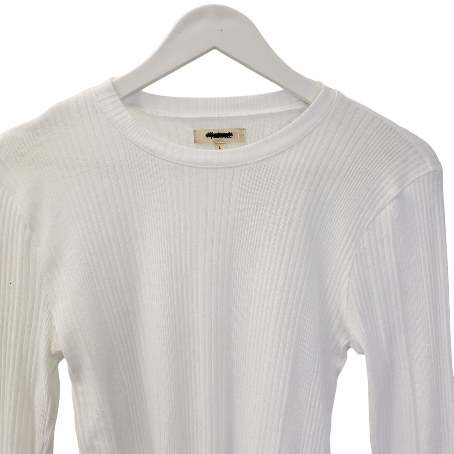 NWT Madewell Variegated Ribbed Long Sleeve Top Size Small