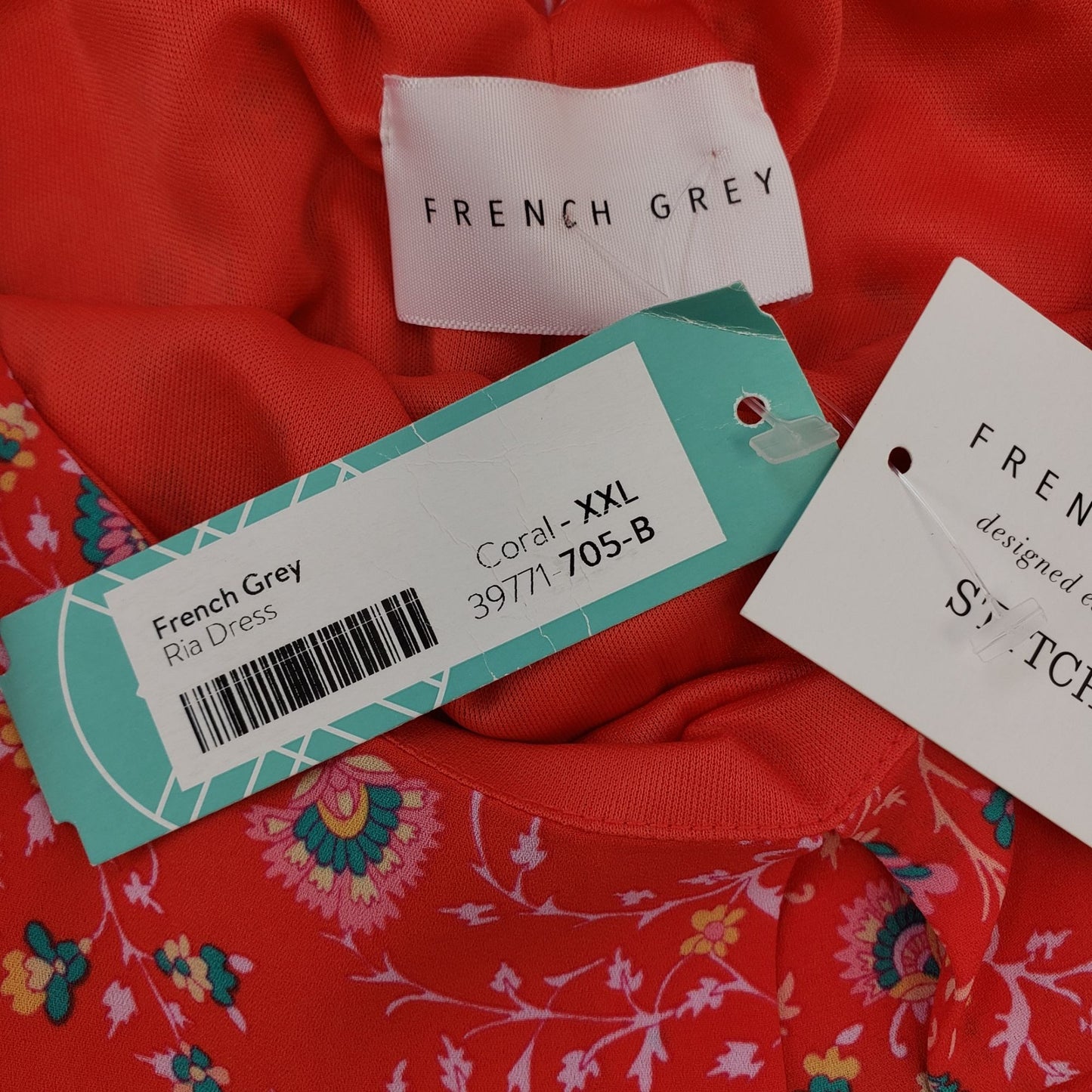NWT Stitchfix French Grey Ria Floral Sundress Size XXL