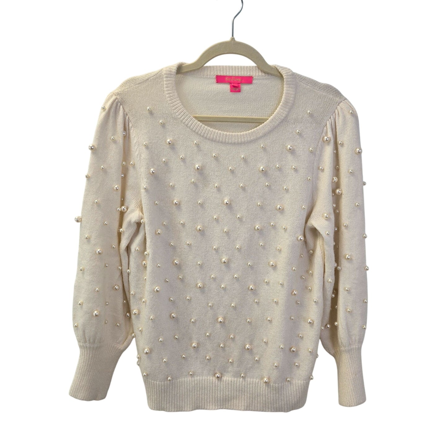 Lilly Pulitzer Ginny Pearl Embellished Sweater Size Large