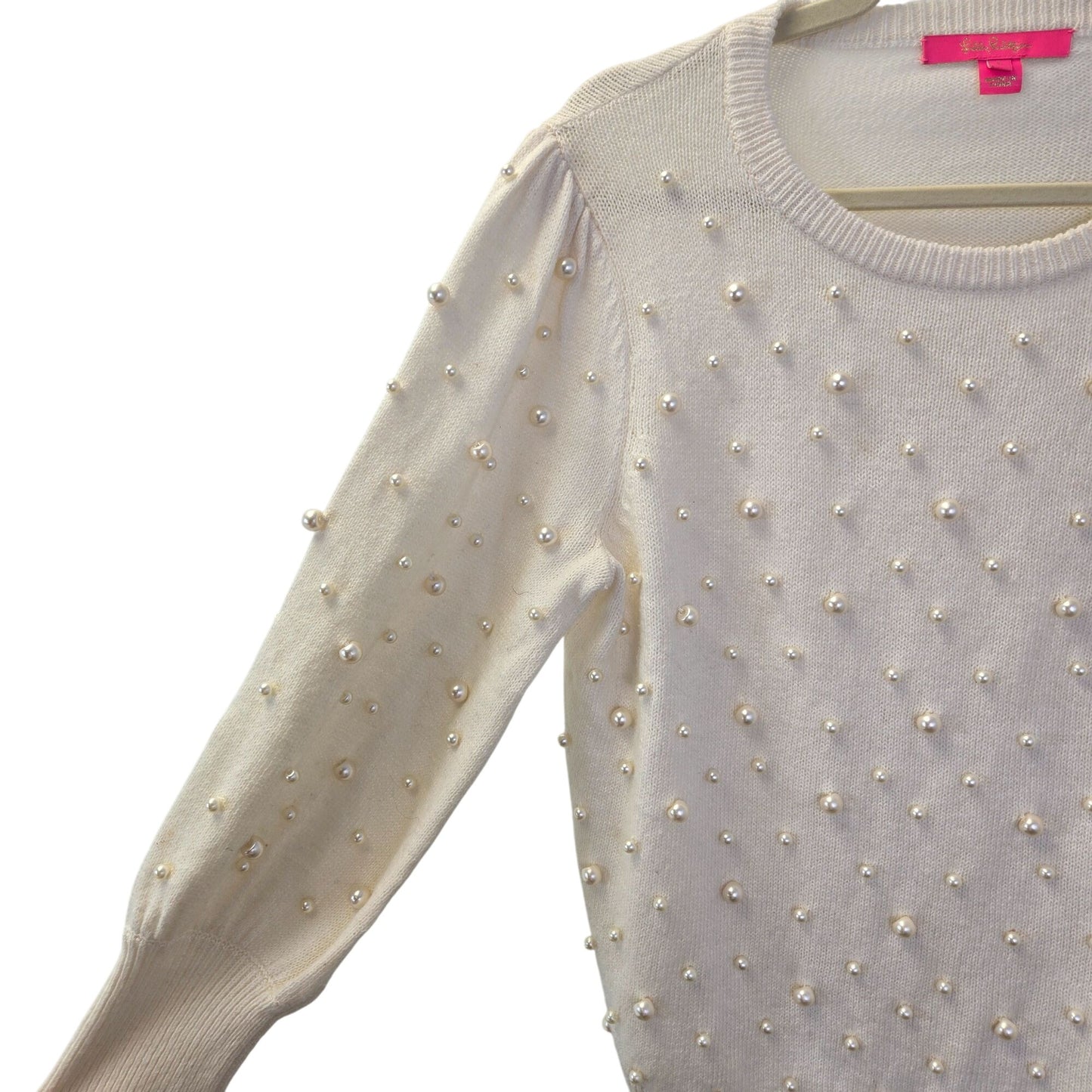 Lilly Pulitzer Ginny Pearl Embellished Sweater Size Large