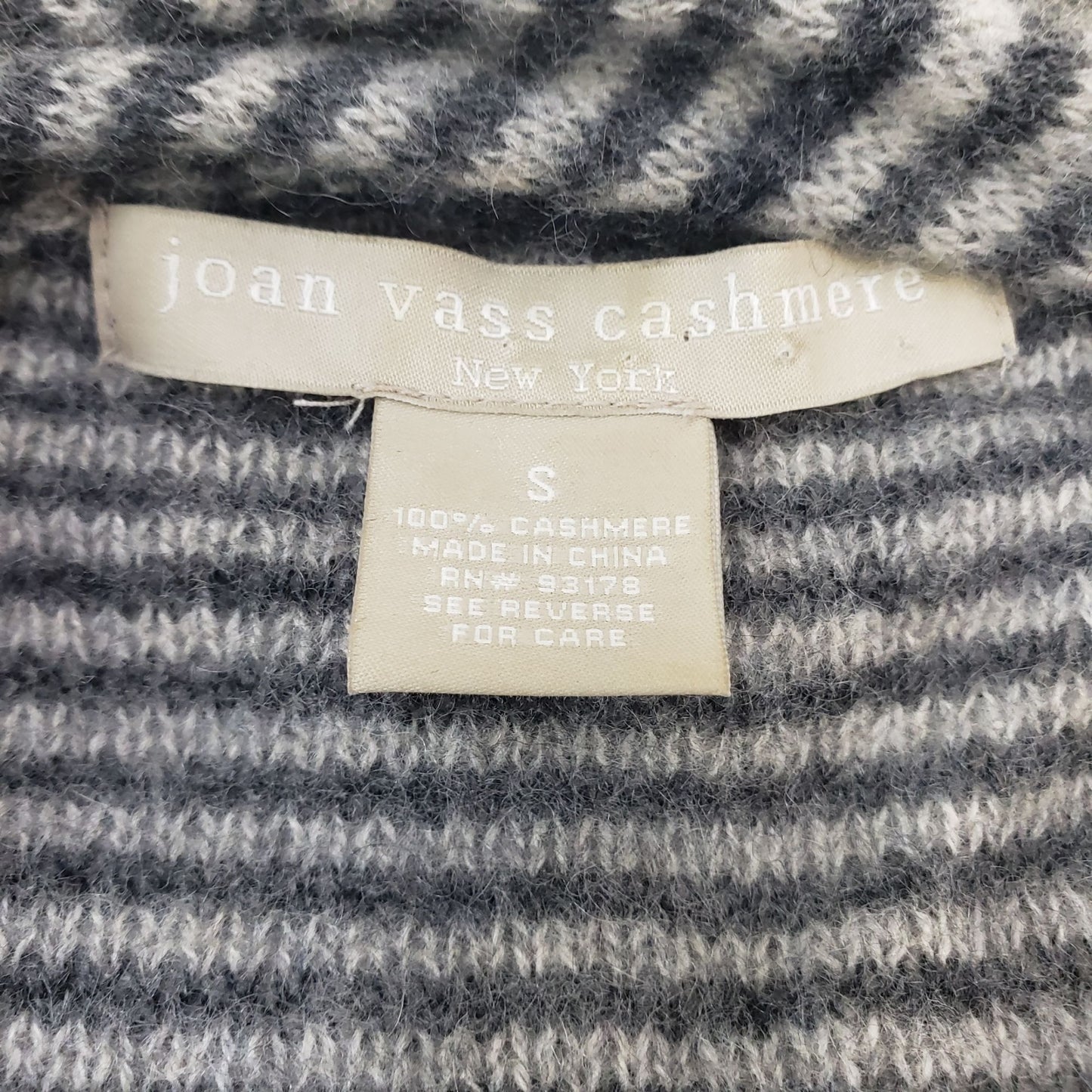 Joan Vass 100% Cashmere Open Cardigan Sweater Size Small