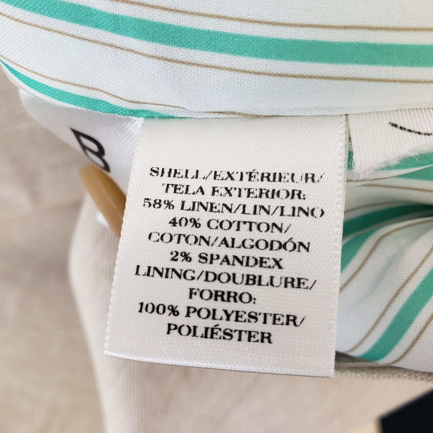 Ann Taylor Linen Blend Two Button Blazer Jacket Size 2