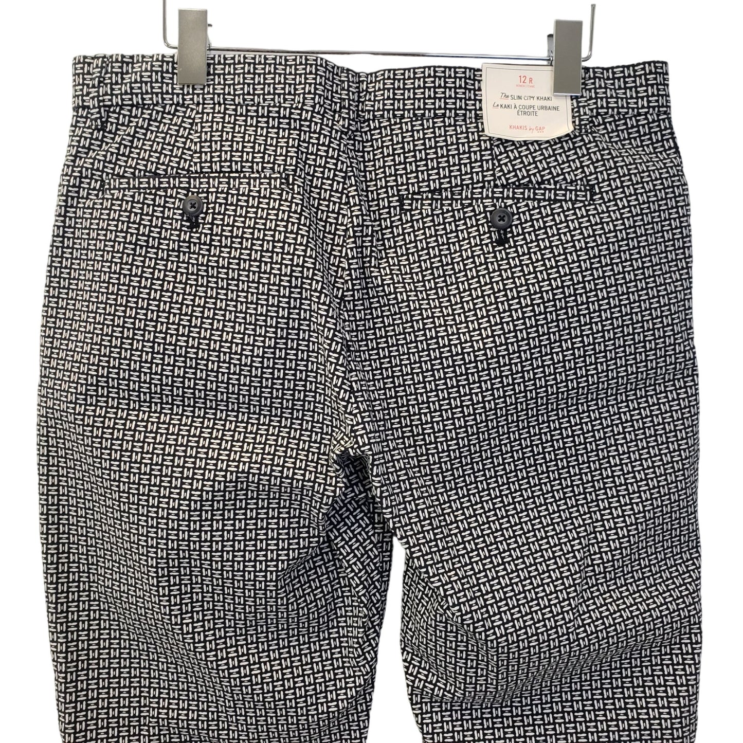 NWT Gap The Slim City Khaki Geometric Print Pants Size 12