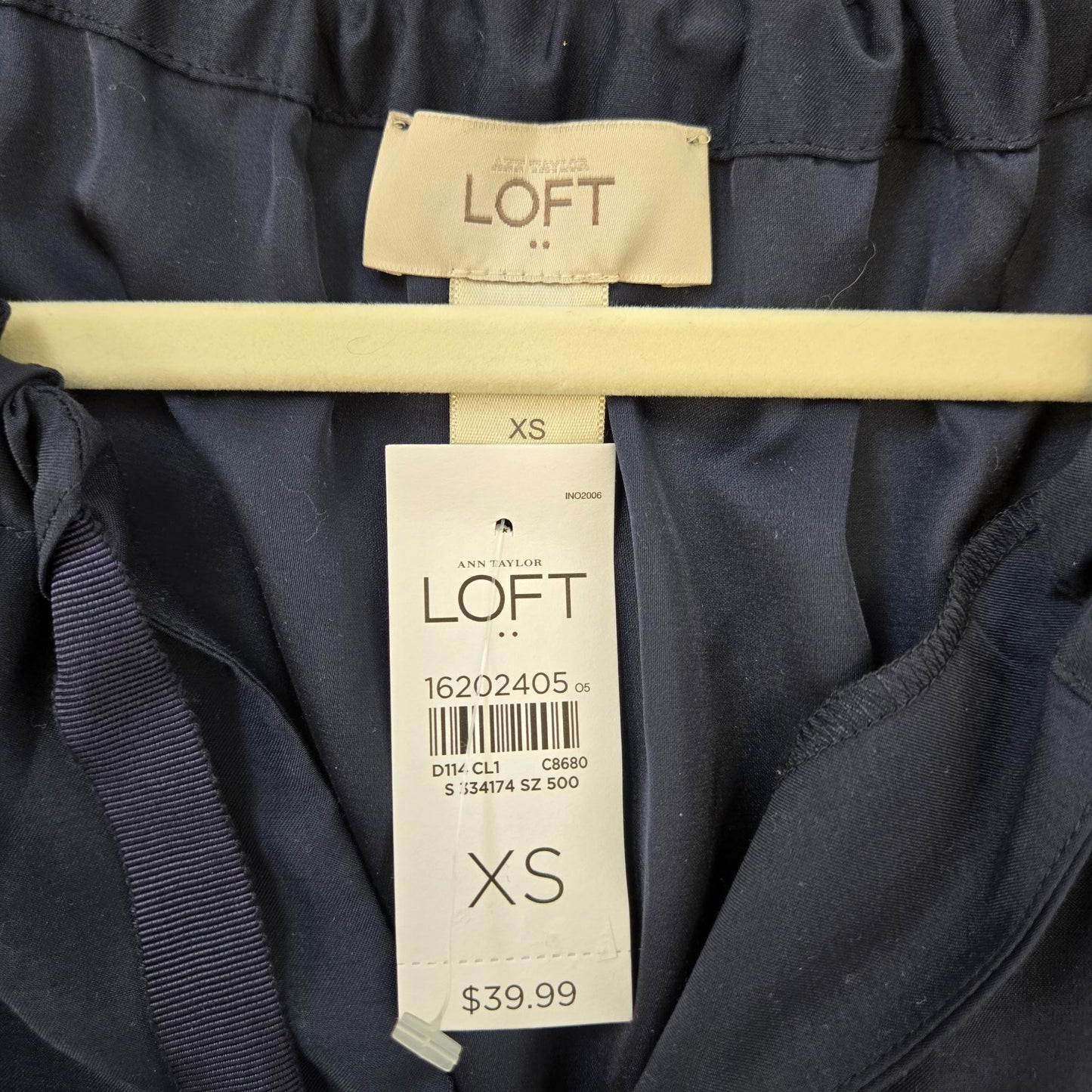 NWT Loft Outlet Tie Neck Popover Blouse Size XS