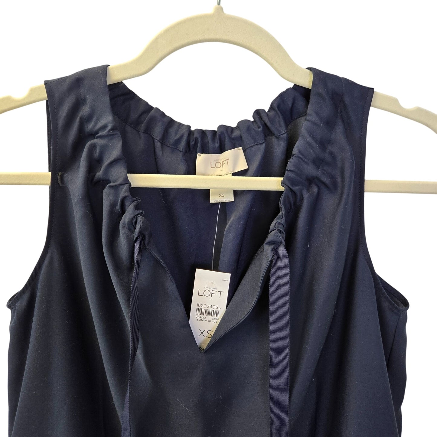 NWT Loft Outlet Tie Neck Popover Blouse Size XS