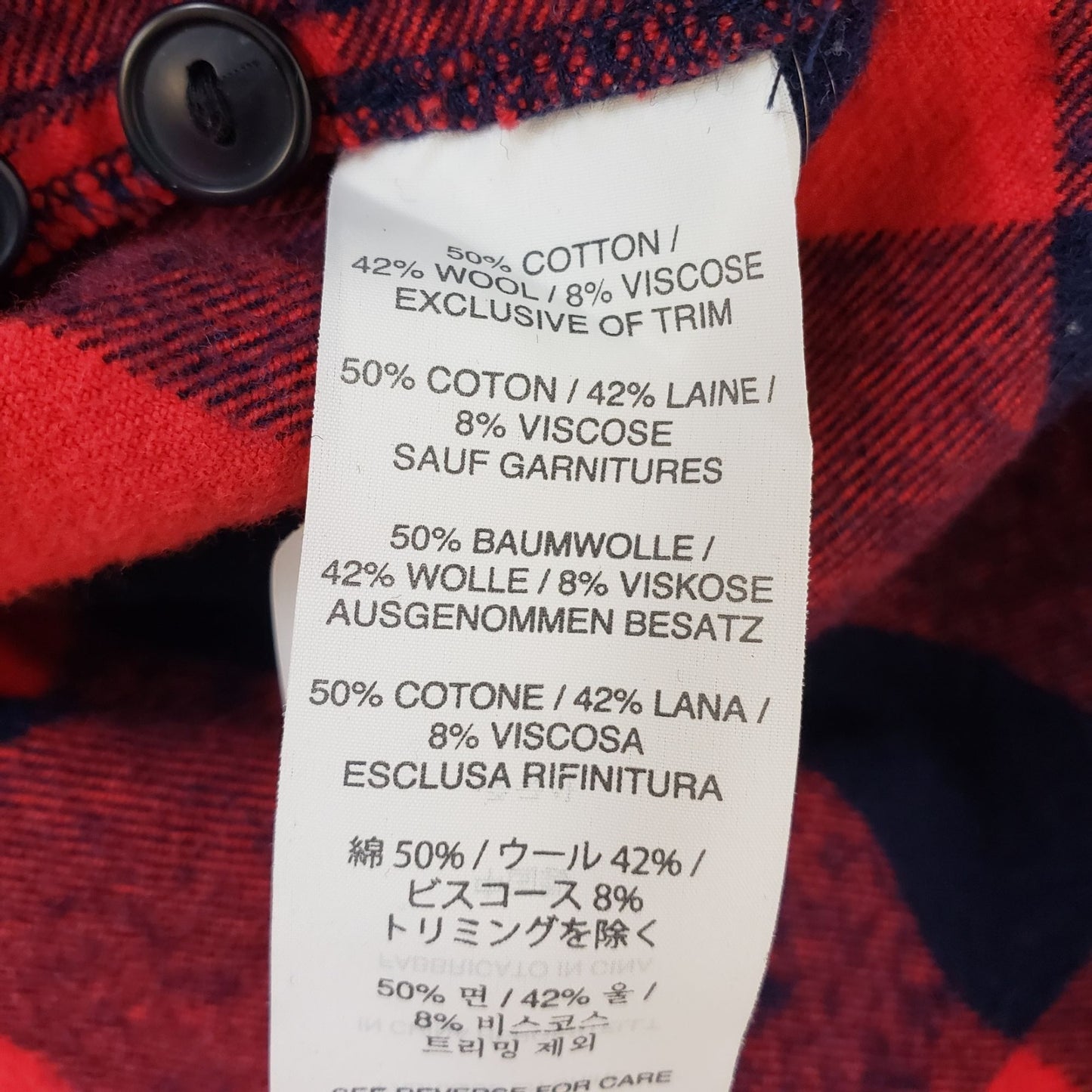 J. Crew Wool Blend Buffalo Check Shirt Jacket Size Medium (est)