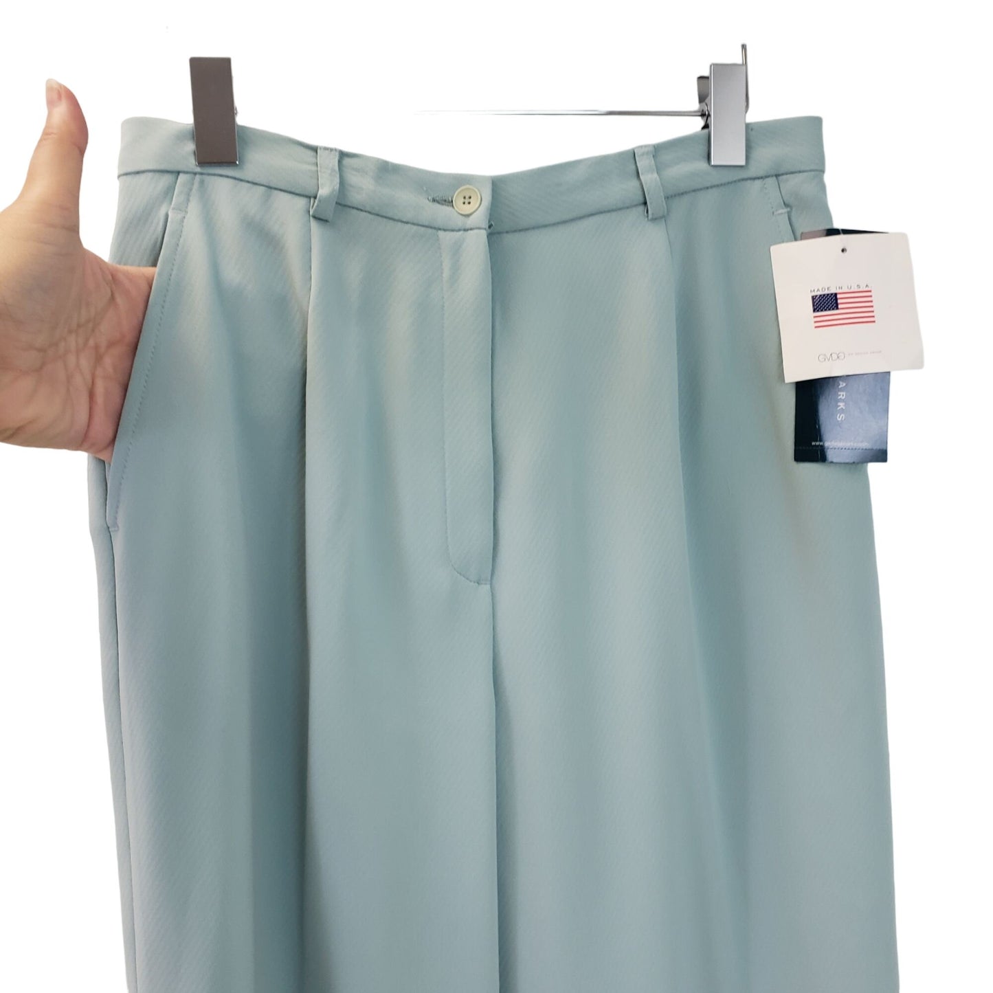 NWT Garfield & Marks Kojak High Rise Trouser Pants in Aqua Size 8