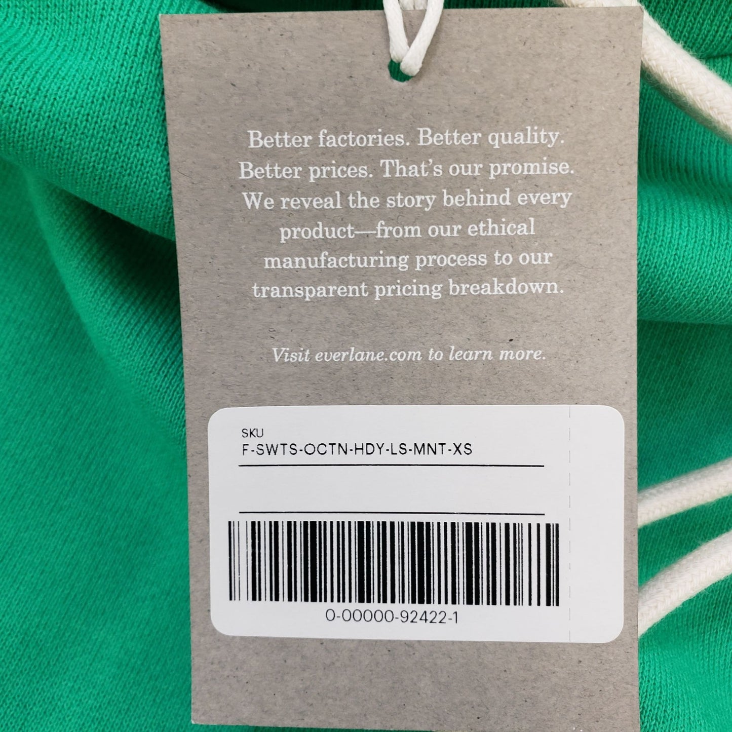 NWT Everlane Organic Cotton Hoodie Size XS