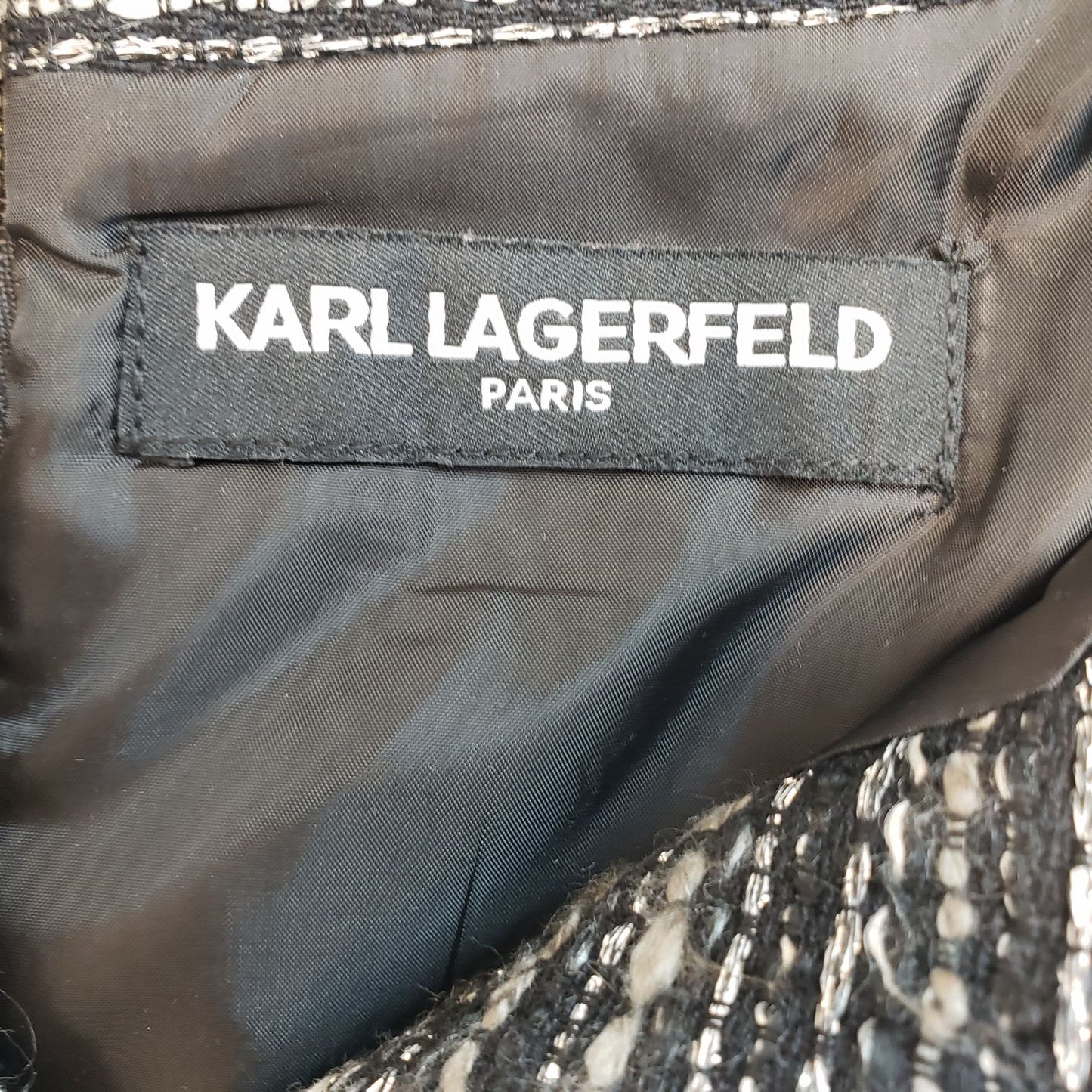 Karl Lagerfeld Tweed Sleeveless Shift Dress Size Large (est)