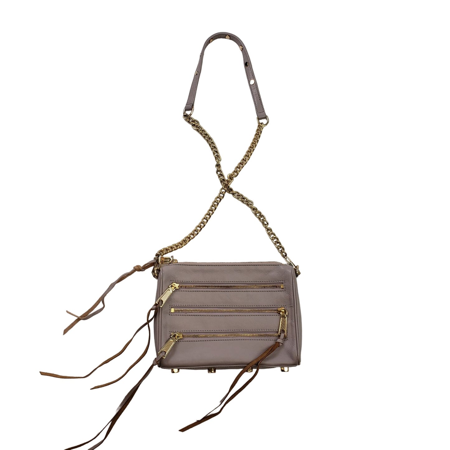 Rebecca Minkoff Leather Zipper Accent Crossbody Bag