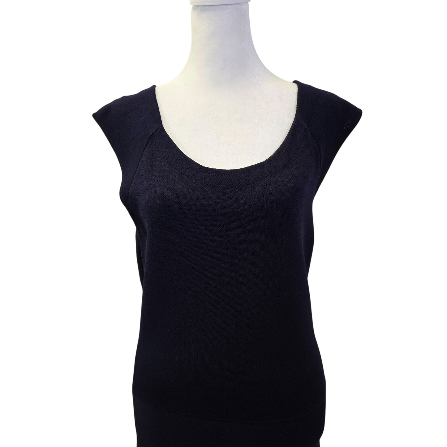Eliza J Knit Fit & Flare Ruffle Hem Midi Dress Size Large