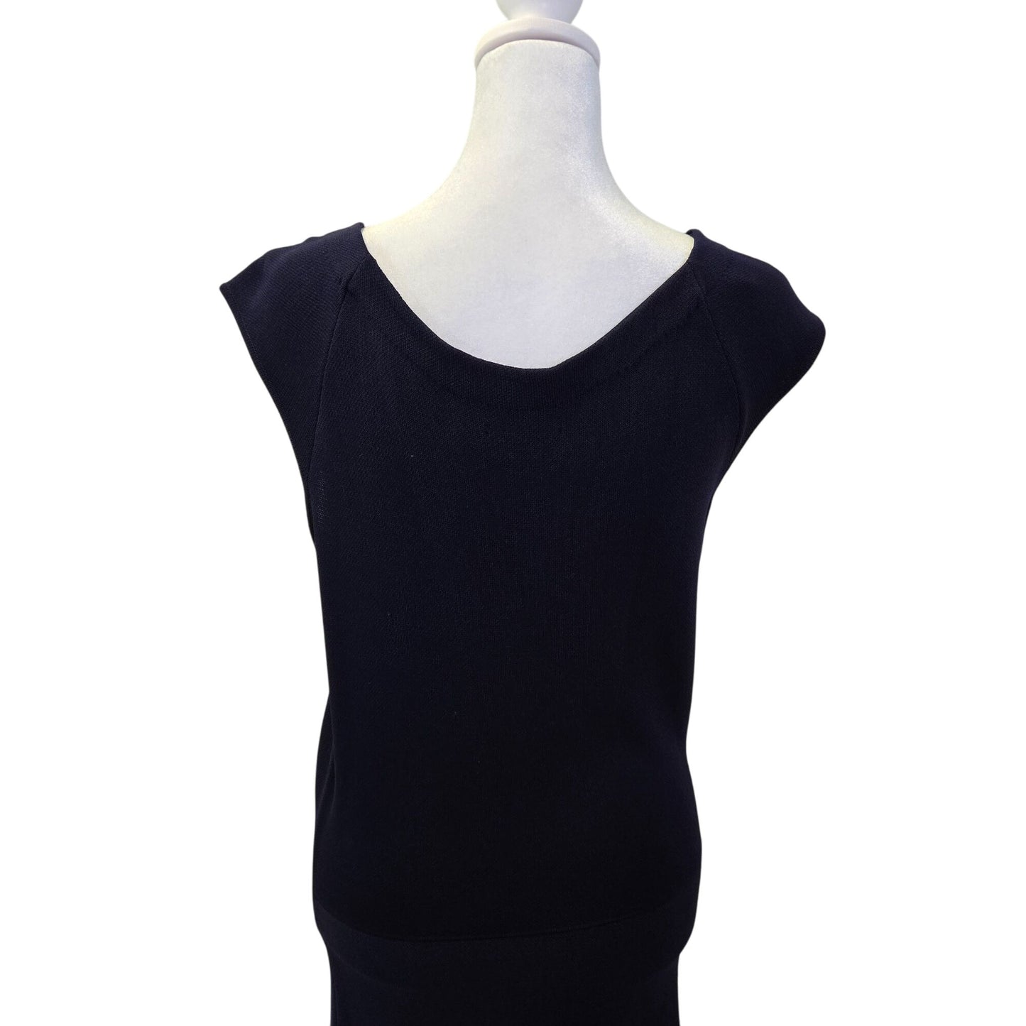 Eliza J Knit Fit & Flare Ruffle Hem Midi Dress Size Large