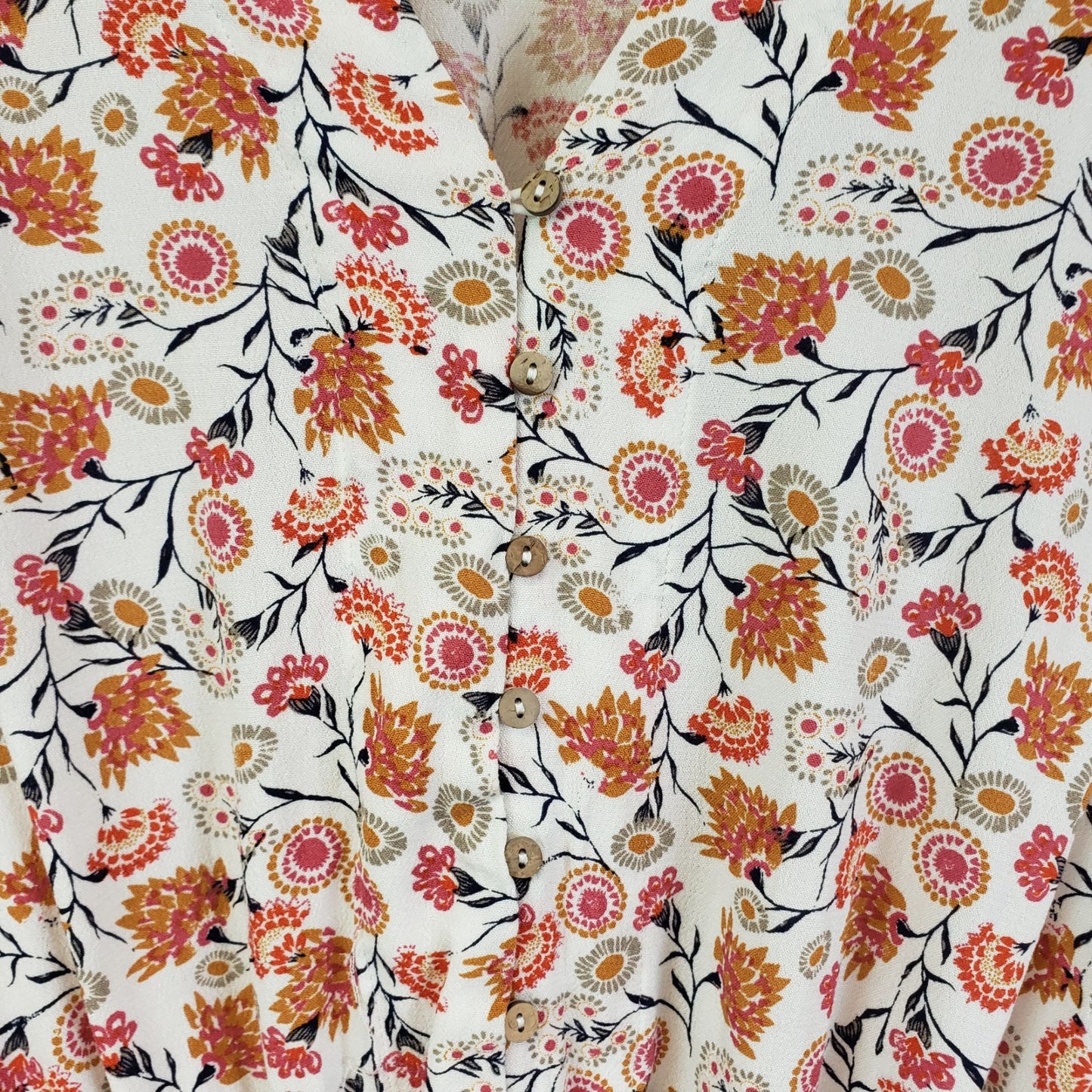 Intimately Free People Dainty Floral Bell Sleeve Bodysuit Size XS/S