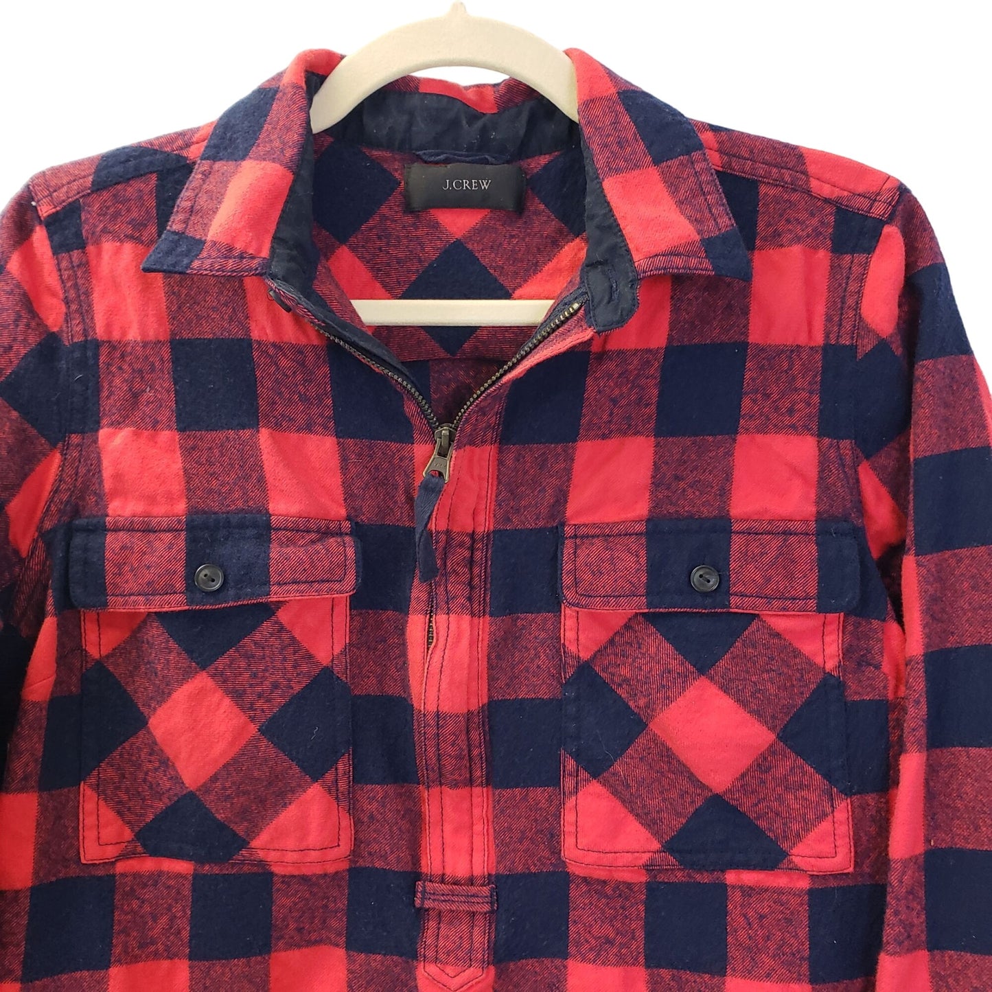 J. Crew Wool Blend Buffalo Check Shirt Jacket Size Medium (est)