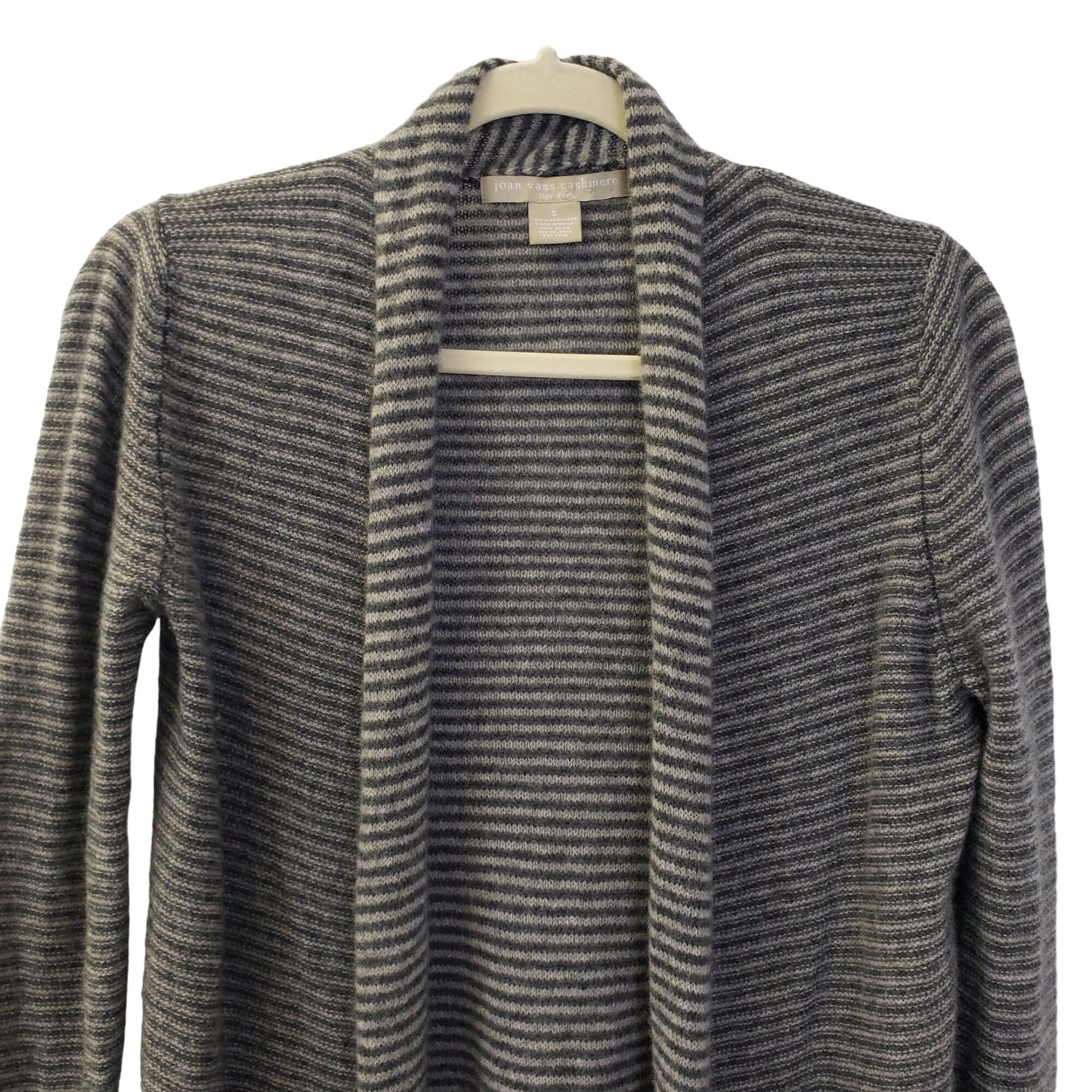 Joan Vass 100% Cashmere Open Cardigan Sweater Size Small