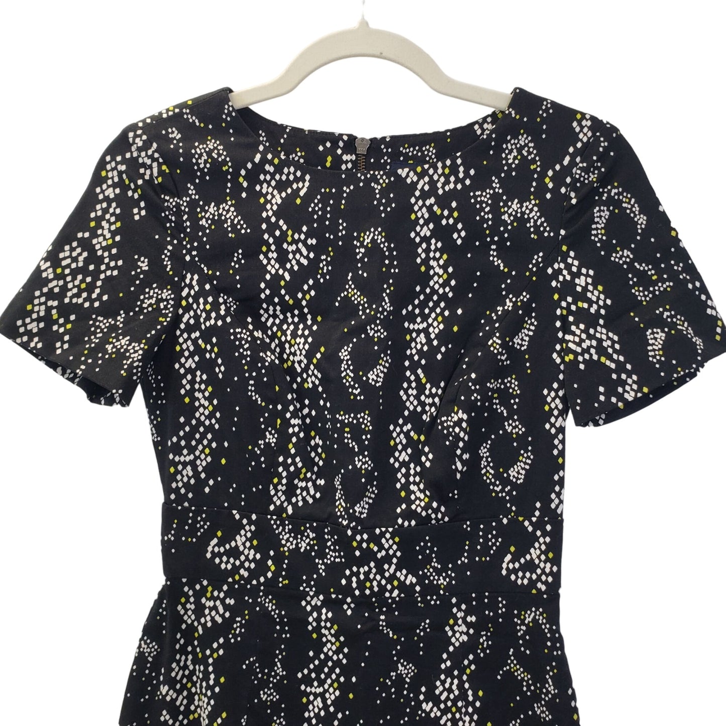 French Connection Diamon Print Fit & Flare Dress Size 2
