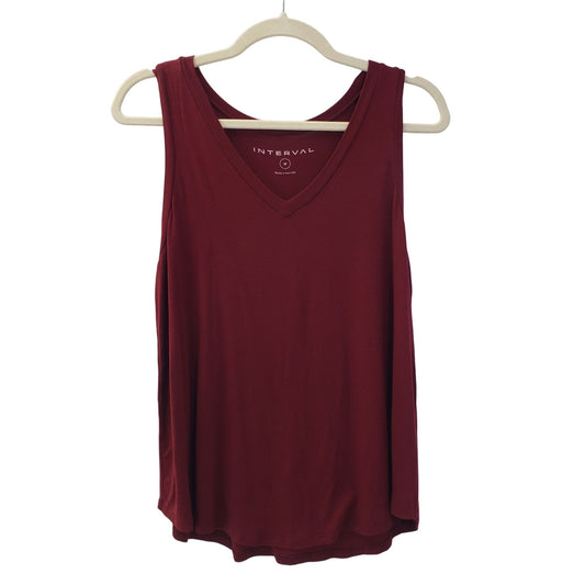 Interval V-Neck Activewear Tank Top Size Medium
