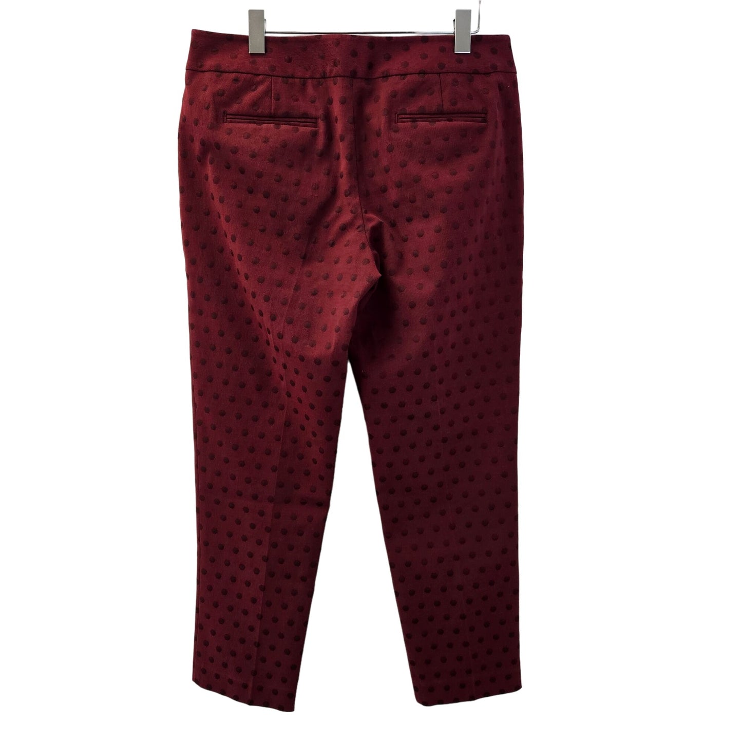 Talbots Signature Polka Dot Burgundy Ankle Pants Size 10