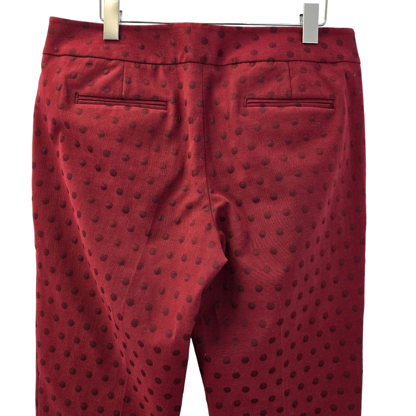 Talbots Signature Polka Dot Burgundy Ankle Pants Size 10