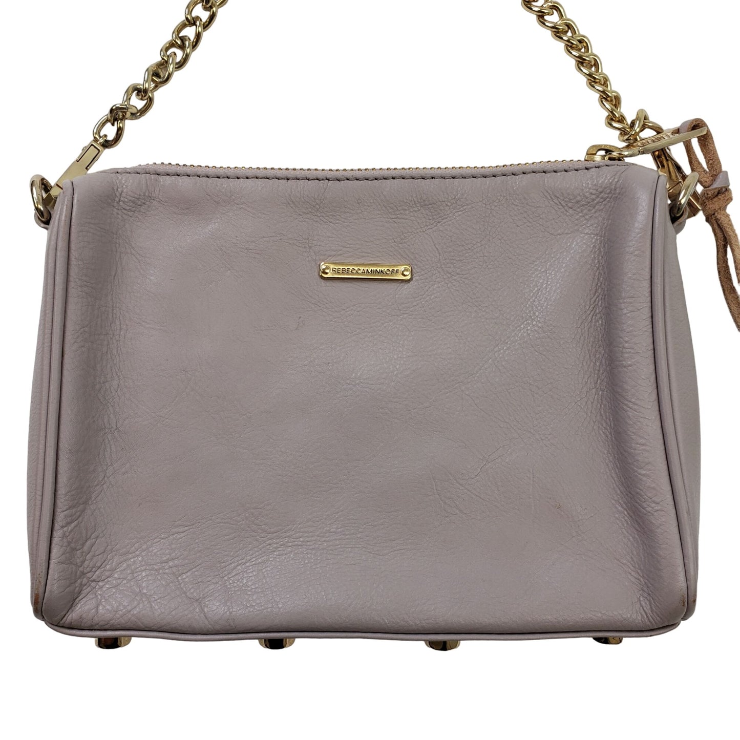 Rebecca Minkoff Leather Zipper Accent Crossbody Bag