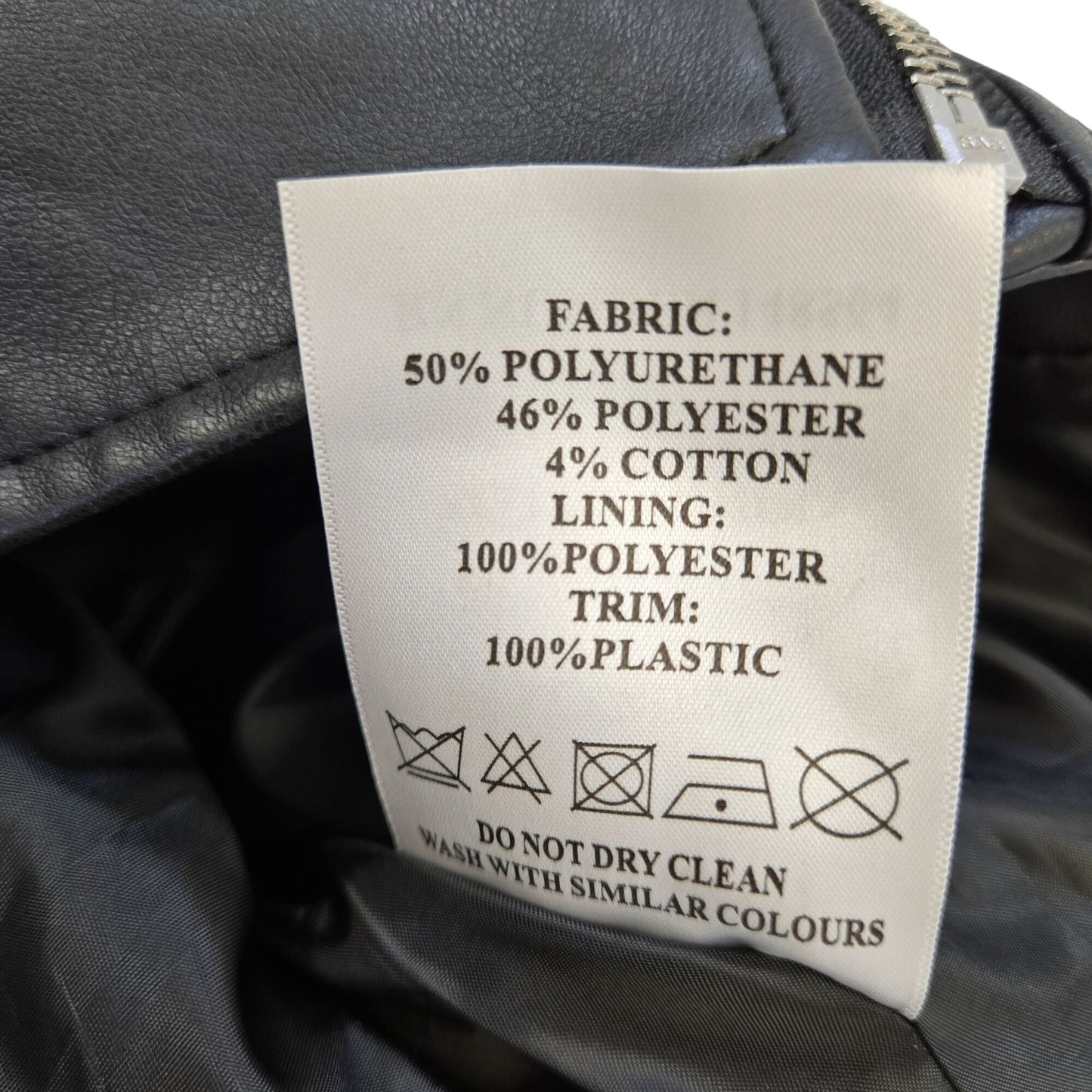 Azalea Wang Vegan Leather Crop Moto Jacket w/Embellished Sleeves Size Small