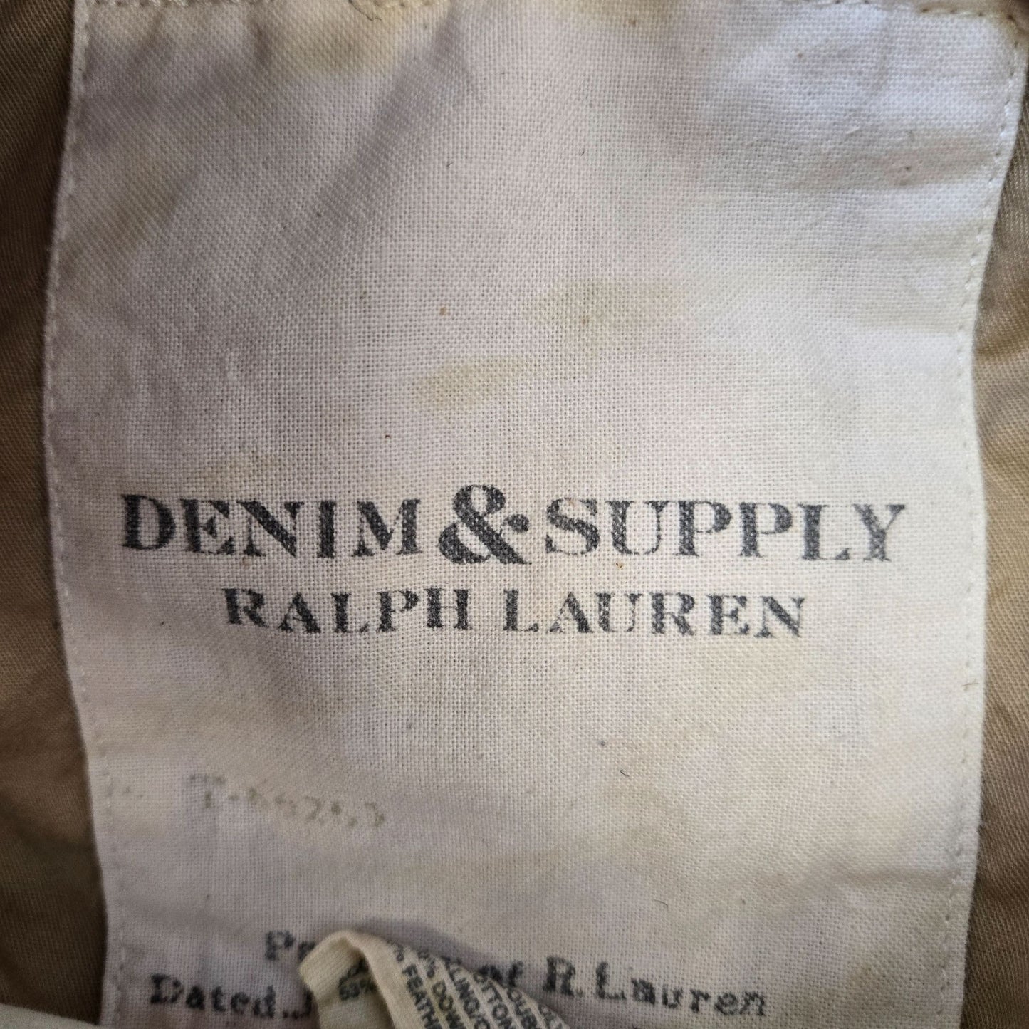 Ralph Lauren Denim & Supply Down Filled Removable Faux Fur Collar Vest Size Medium