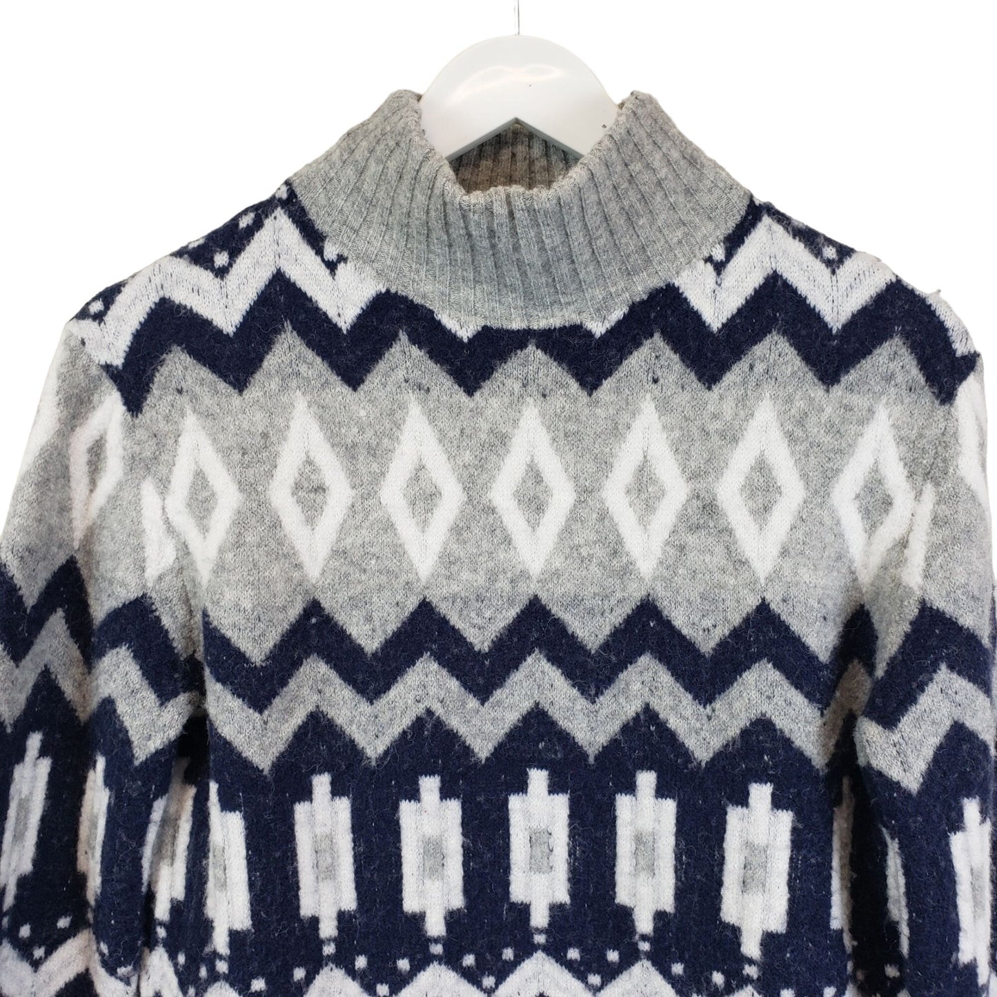 J. Crew Wool & Alpaca Graphic Pattern Crewneck Sweater Size XS/S