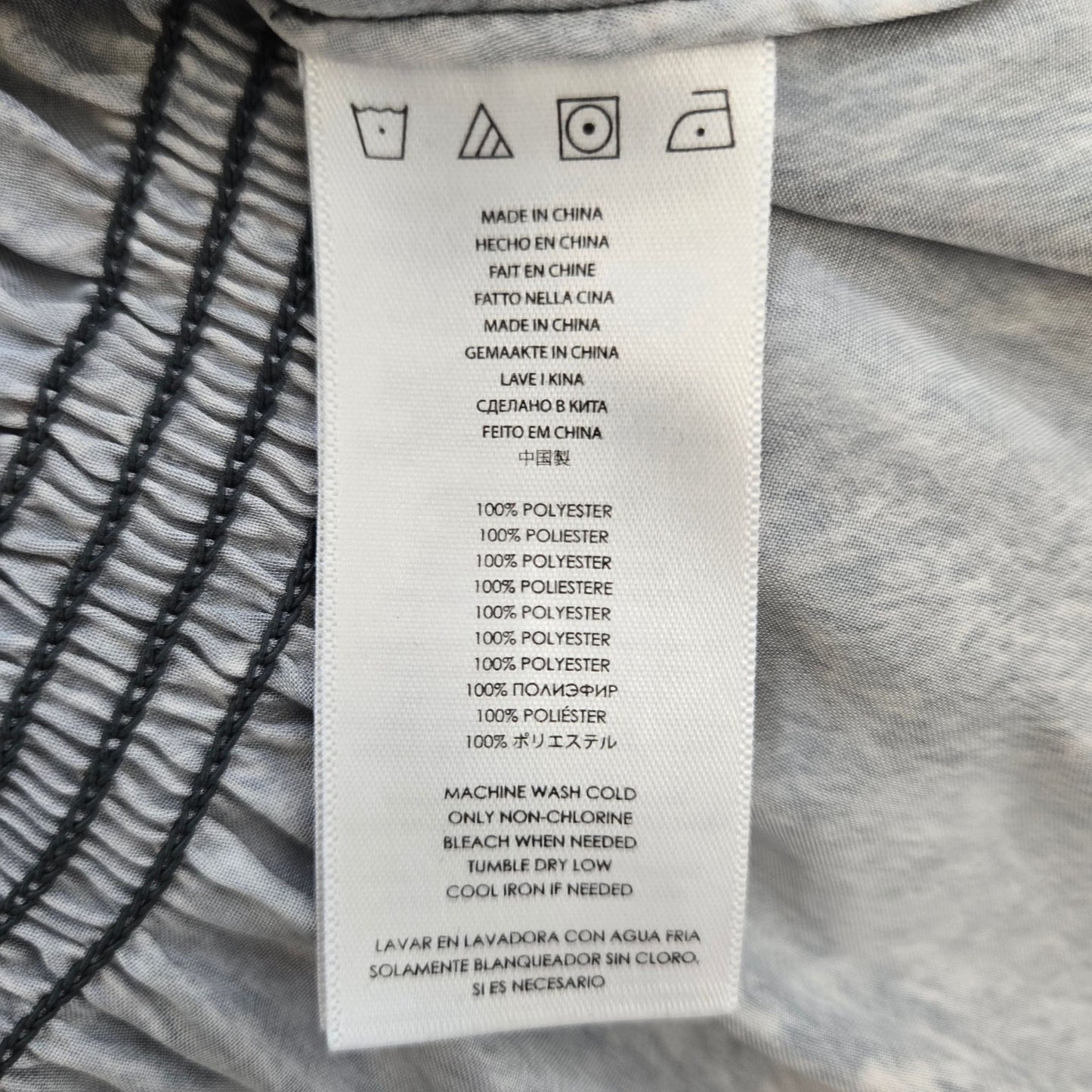 Michael Michael Kors Watercolor Print Smocked Waist Boho Blouse Size XL