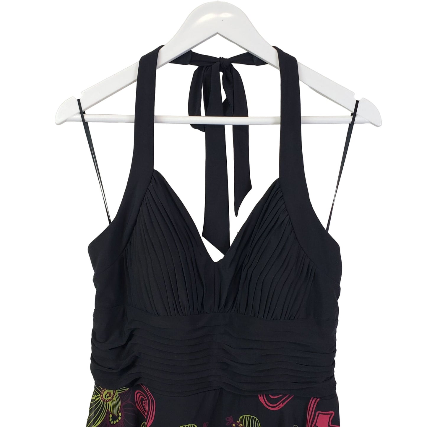 NWT Sangria Floral Handkerchief Hem Halter Dress Size 10
