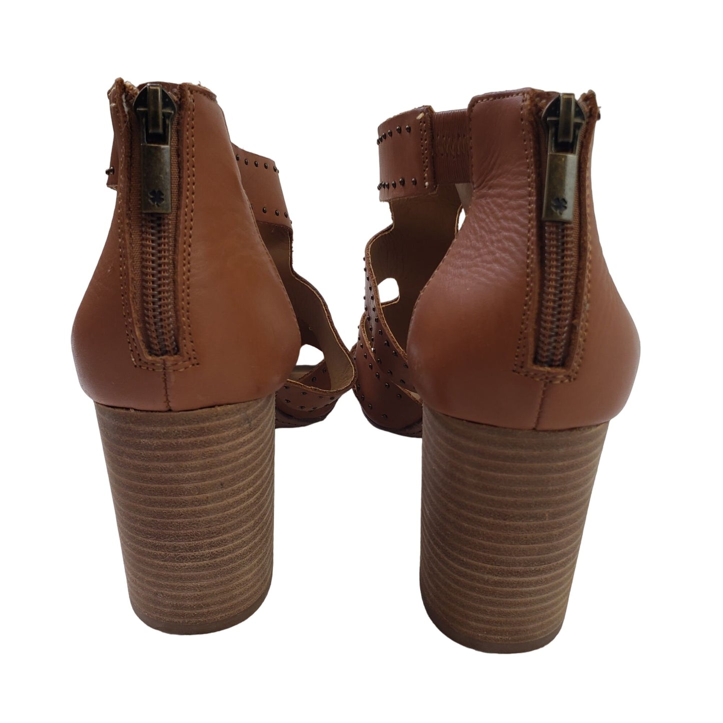 Lucky Brand Tahira Leather Strappy Studded Heels Size 9.5