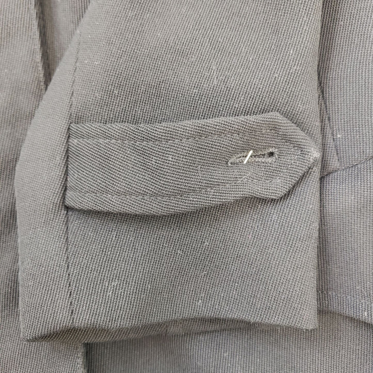 New Frontier Textured Wool Hidden Button Jacket Size 8 *Missing Sleeve Button*