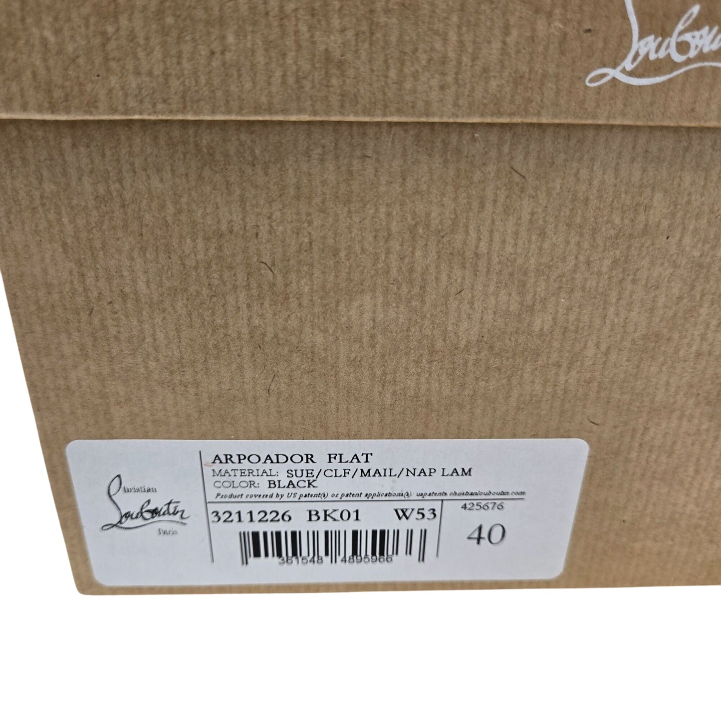 NWT/NIB Christian Louboutin Men's Arpoador Flat Black Sneakers Size 40/US Size 7