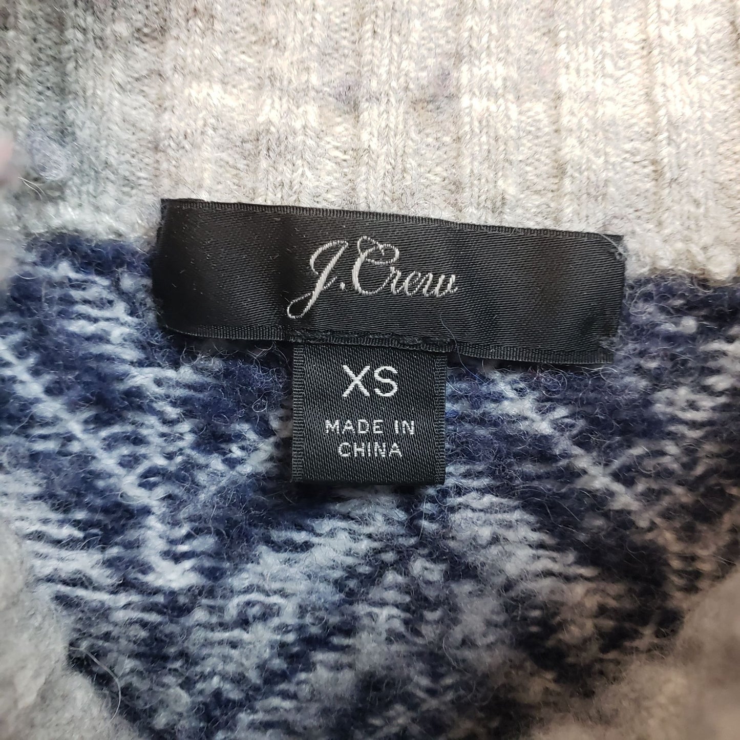 J. Crew Wool & Alpaca Graphic Pattern Crewneck Sweater Size XS/S