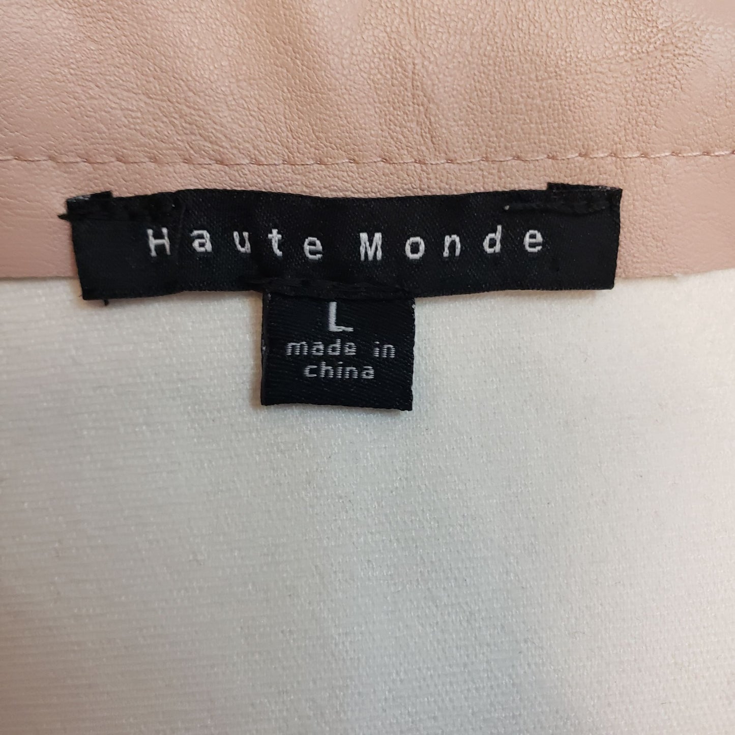 NWOT Haute Monde Vegan Leather Tiered Mini Skirt Size Large