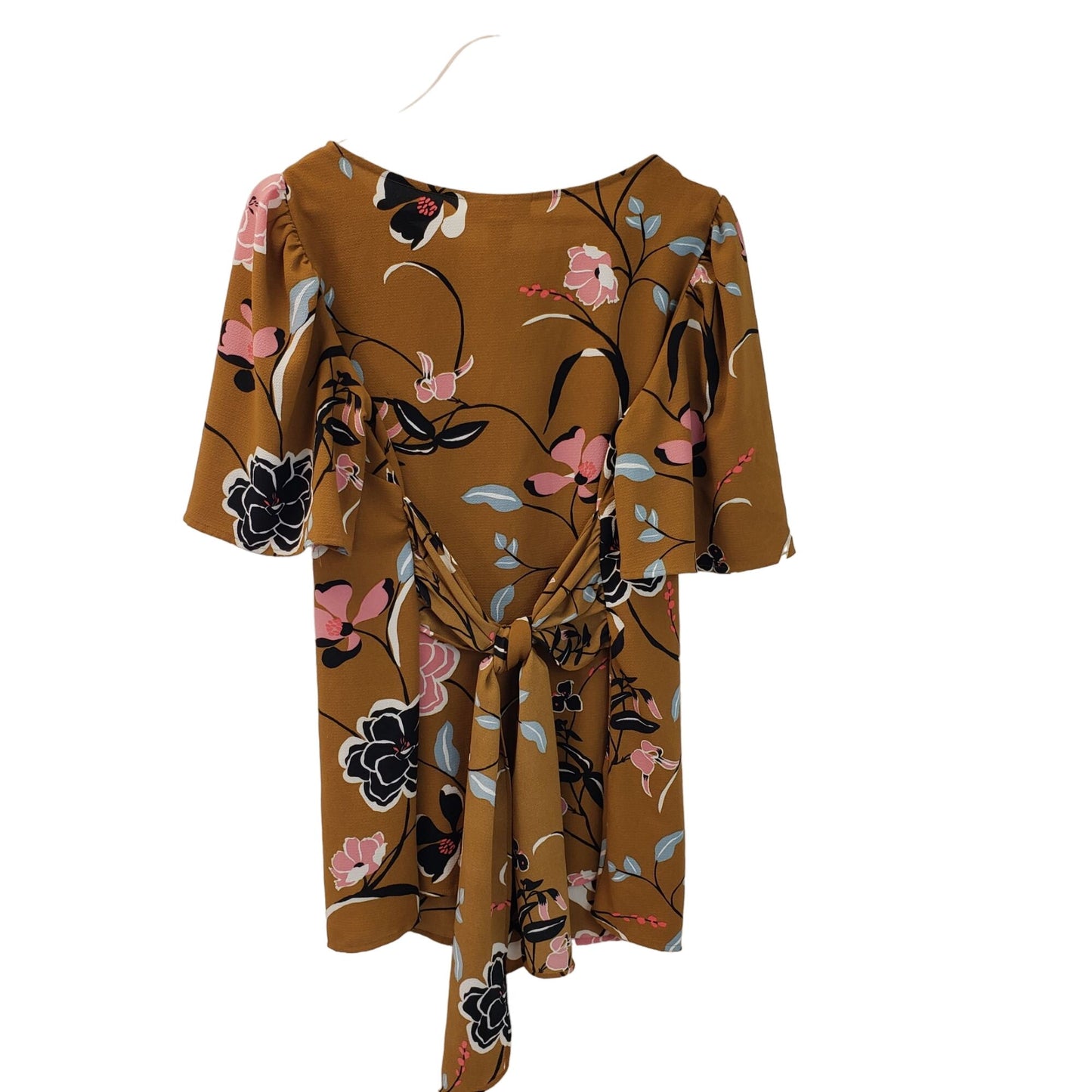 Motherhood Maternity Floral Tie Waist Top Size Medium