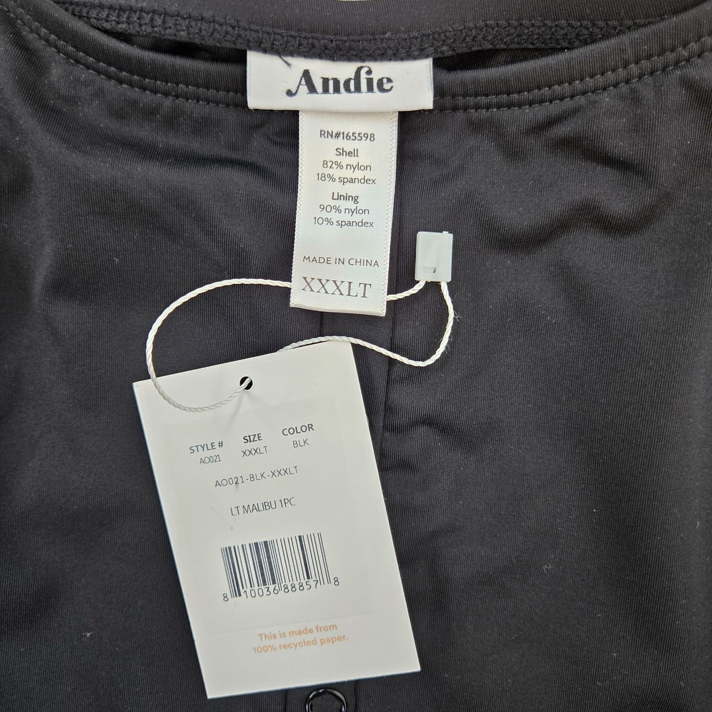 NWT Andie Swim Long Torso Malibu One Piece Swimsuit Size XXXL Tall