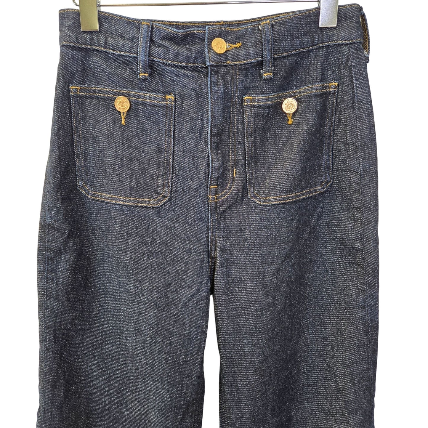 J. Crew Sailor Wide Leg Denim Trouser Pants Jeans Size 27