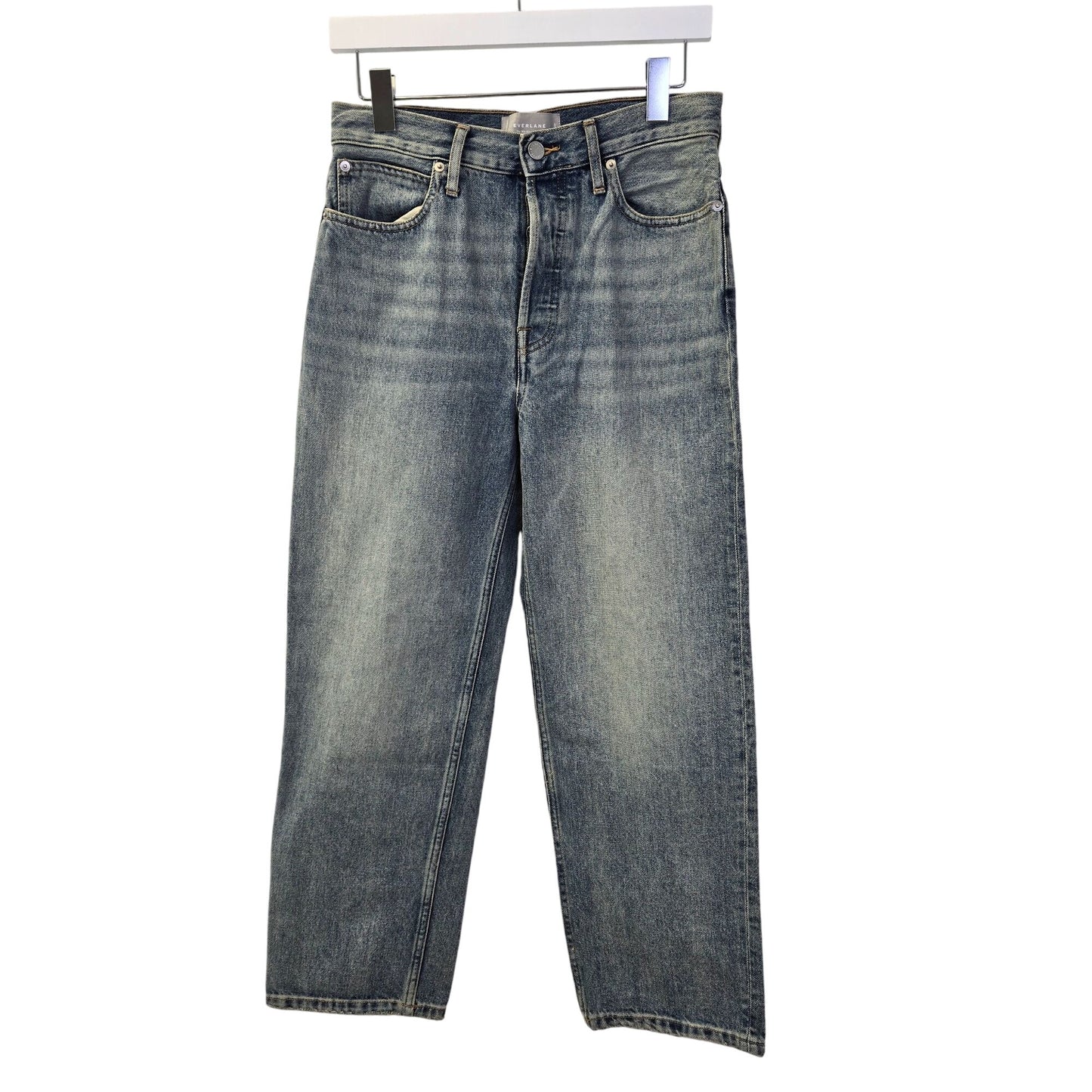 NWT Everlane The 90's Way High Hidden Button Fly Jeans Size 27