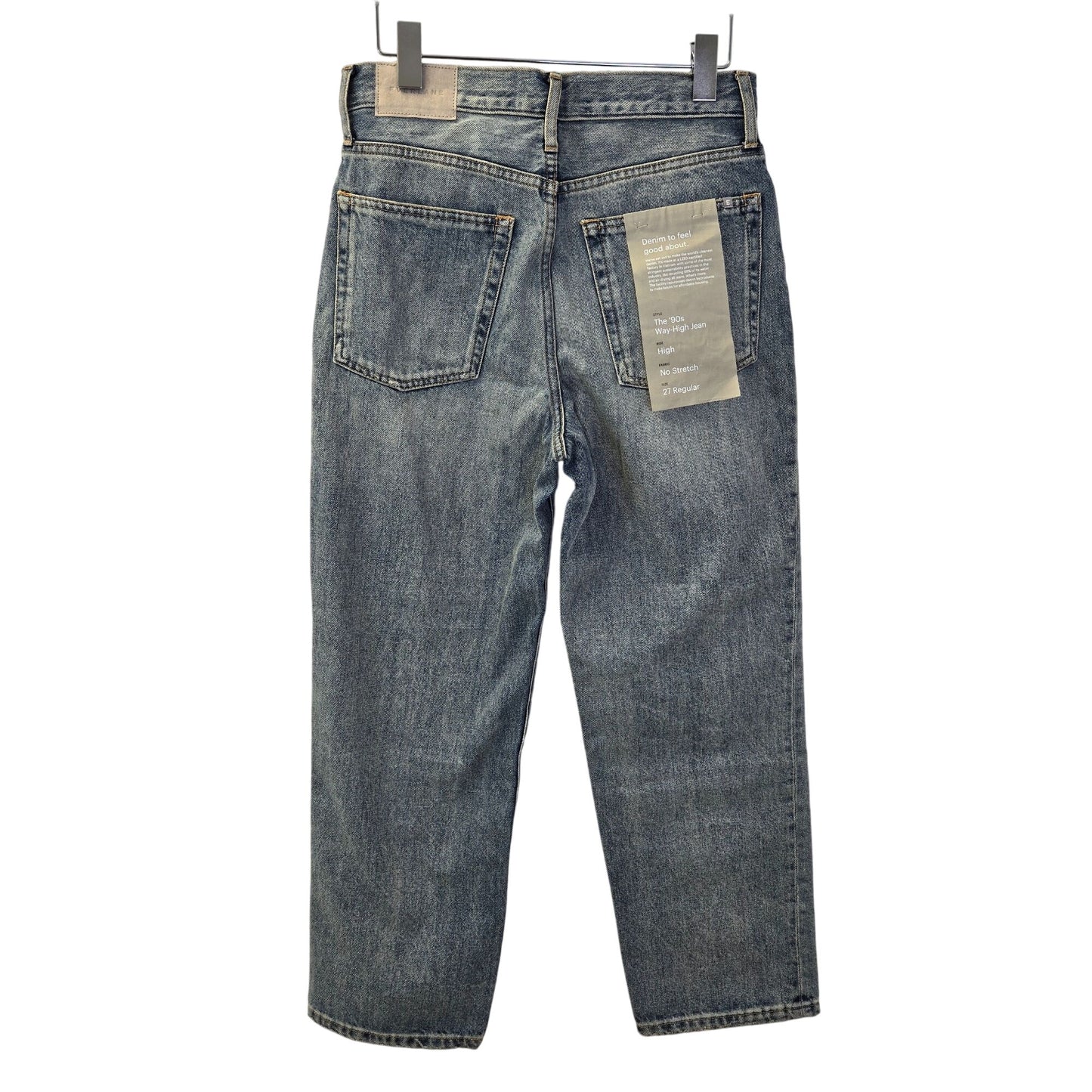 NWT Everlane The 90's Way High Hidden Button Fly Jeans Size 27