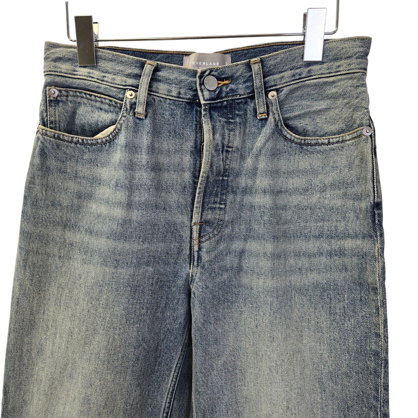 NWT Everlane The 90's Way High Hidden Button Fly Jeans Size 27
