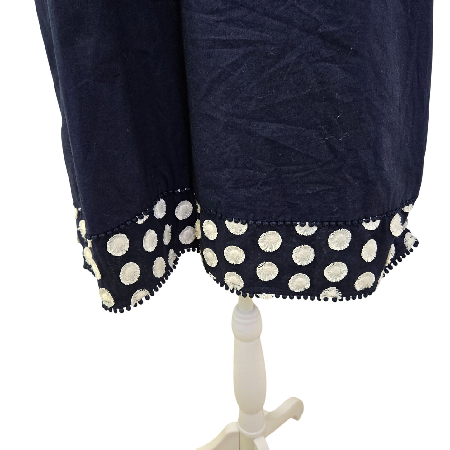 J. Crew Polka Dot Trim Shift Dress Size 8