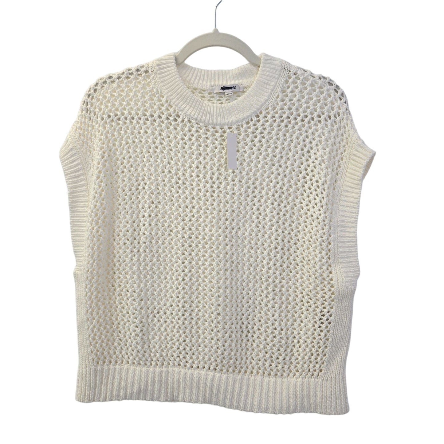 NWT Madewell Sold Lange Open Knit Cap Sleeve Sweater Size Medium