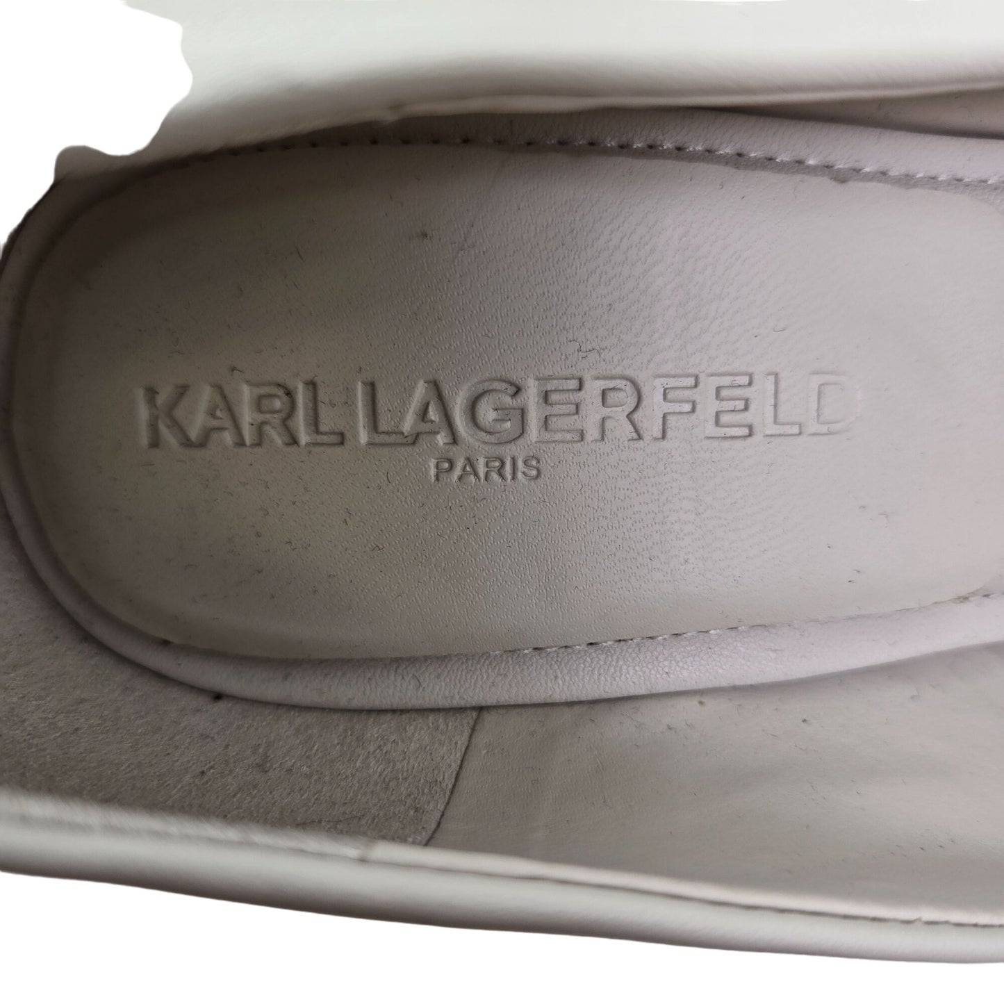 NWT/NWOB Karl Lagerfeld Leather Shivani Chain & Pear Embellished Heels Size 9