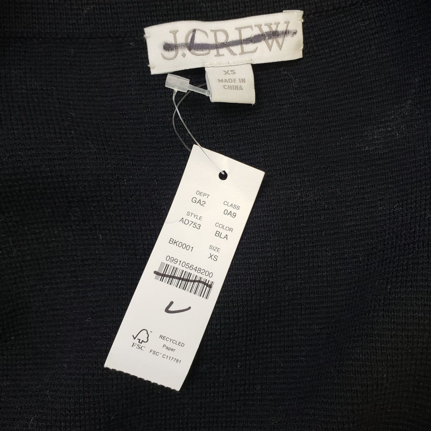 NWT J. Crew Ella Wool Blend Open Front Longline Cardigan Sweater Size XS/S/M