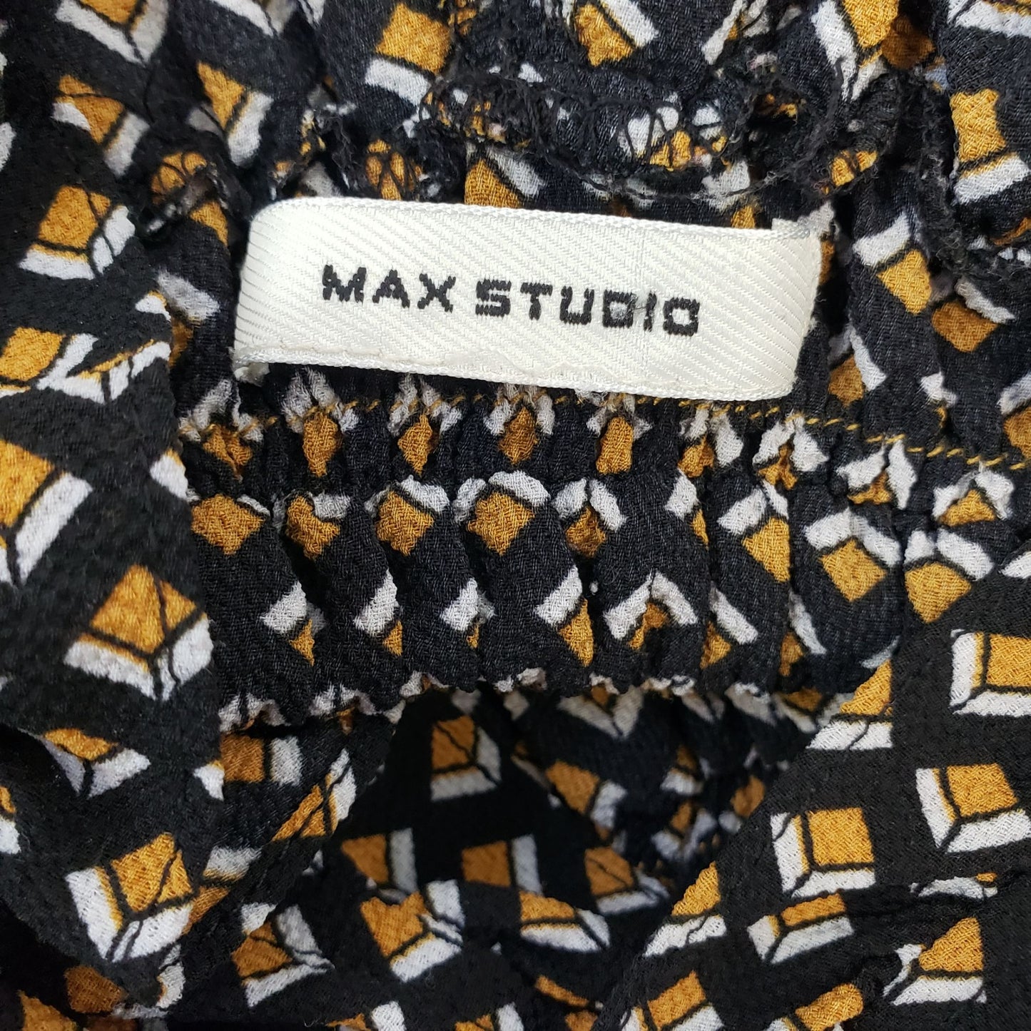 Max Studio Graphic Print Double V-Neck Jumpsuit Size Medium