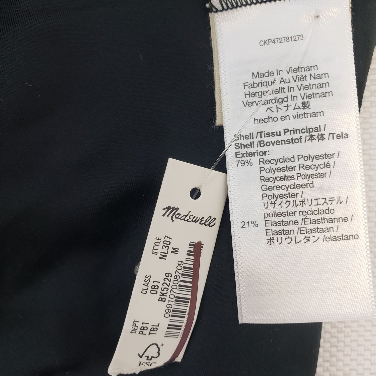 NWT Madewell Flex Macaron Sweetheart Crop Top Size M