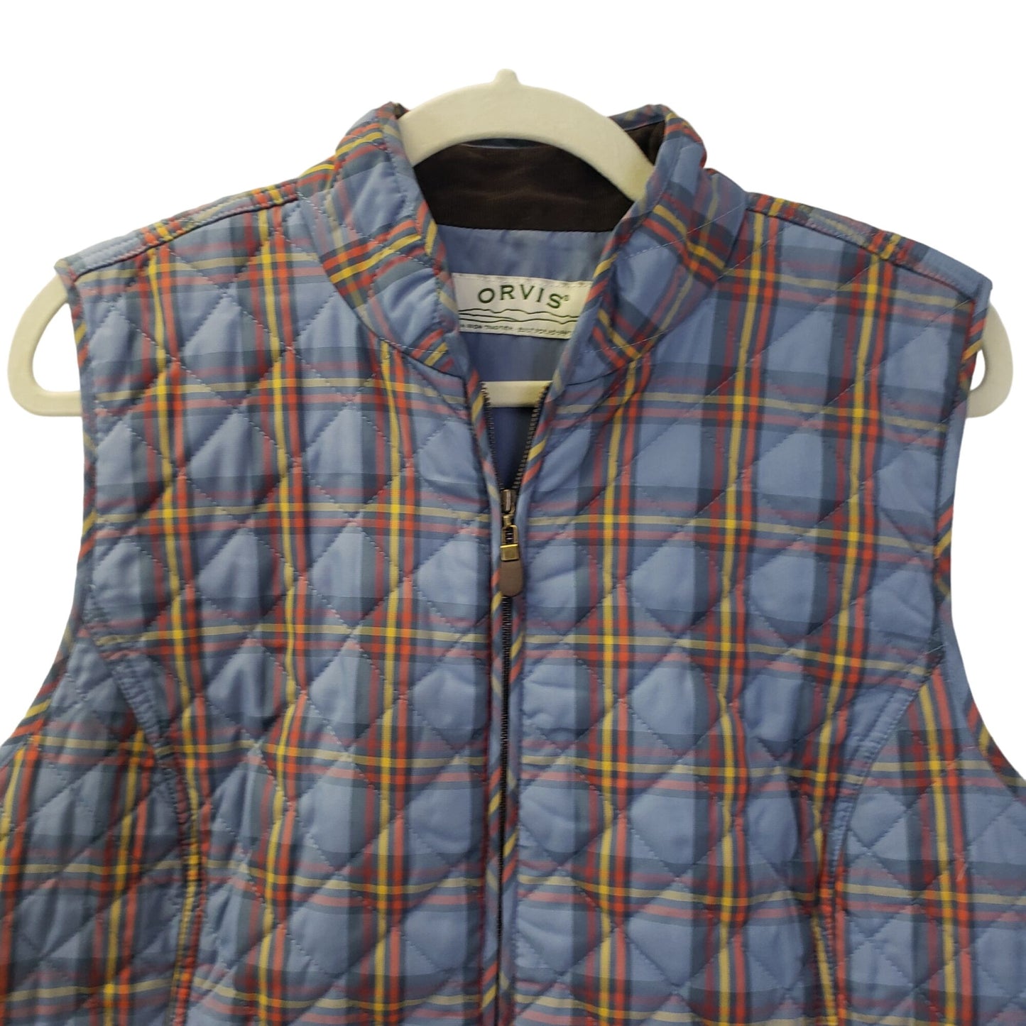 Orvis Plaid Quilted Vest with Thinsulate Size Large (est)