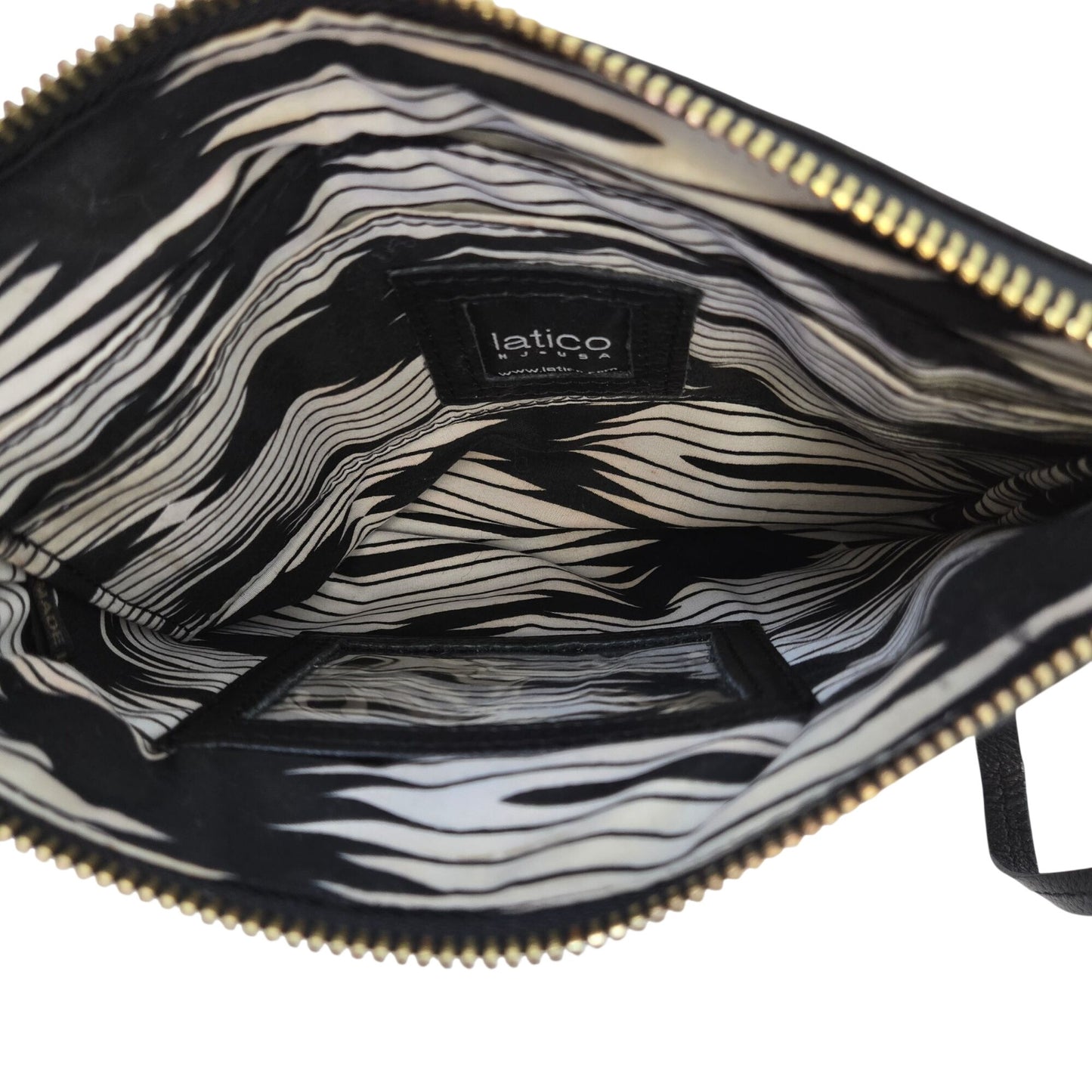Latico Pebble Leather and Pony Hair Accent Clutch Wristlet